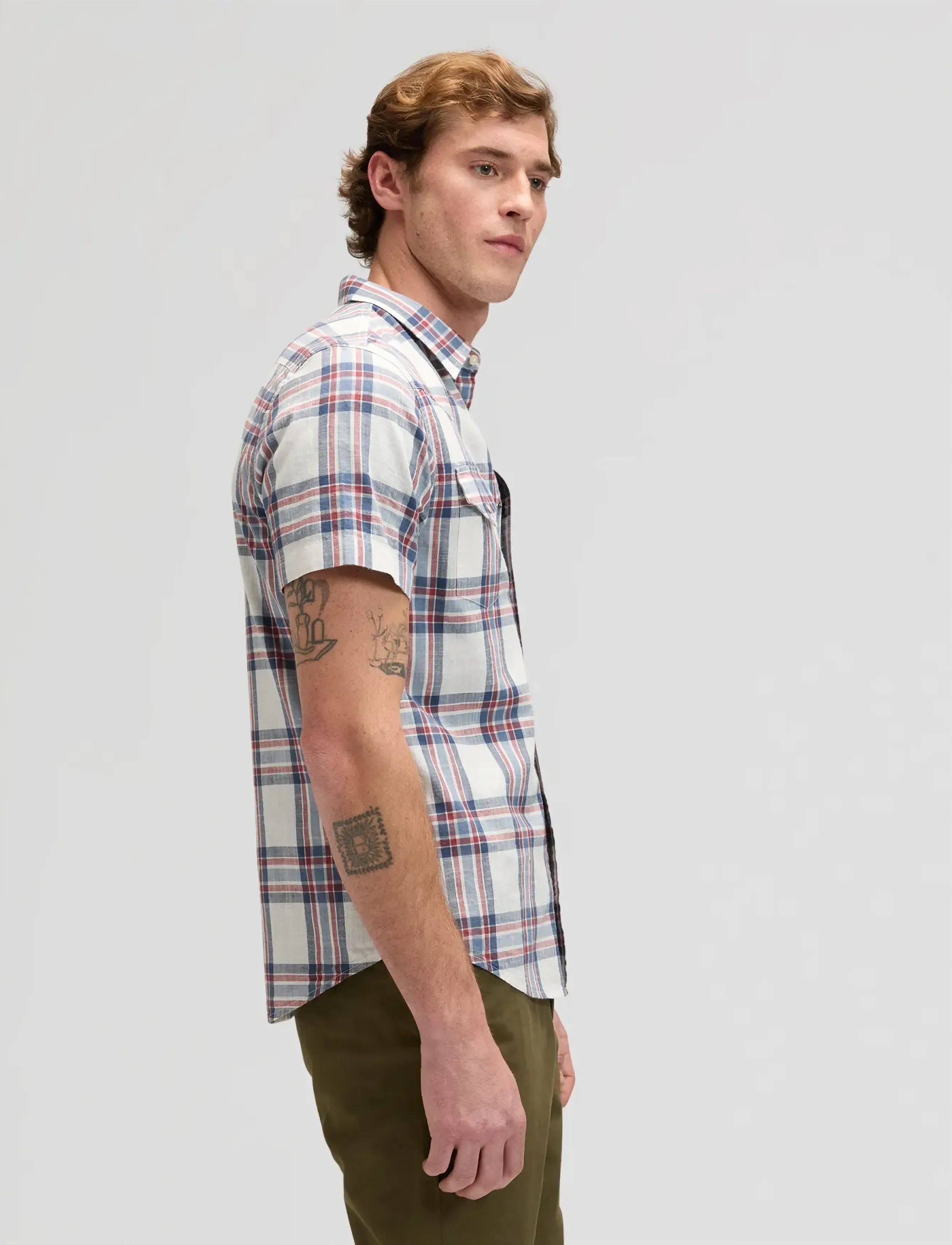 Lee Jeans - SS WESTERN SHIRT - kortærmede skjorter - academy blue plaid - 4