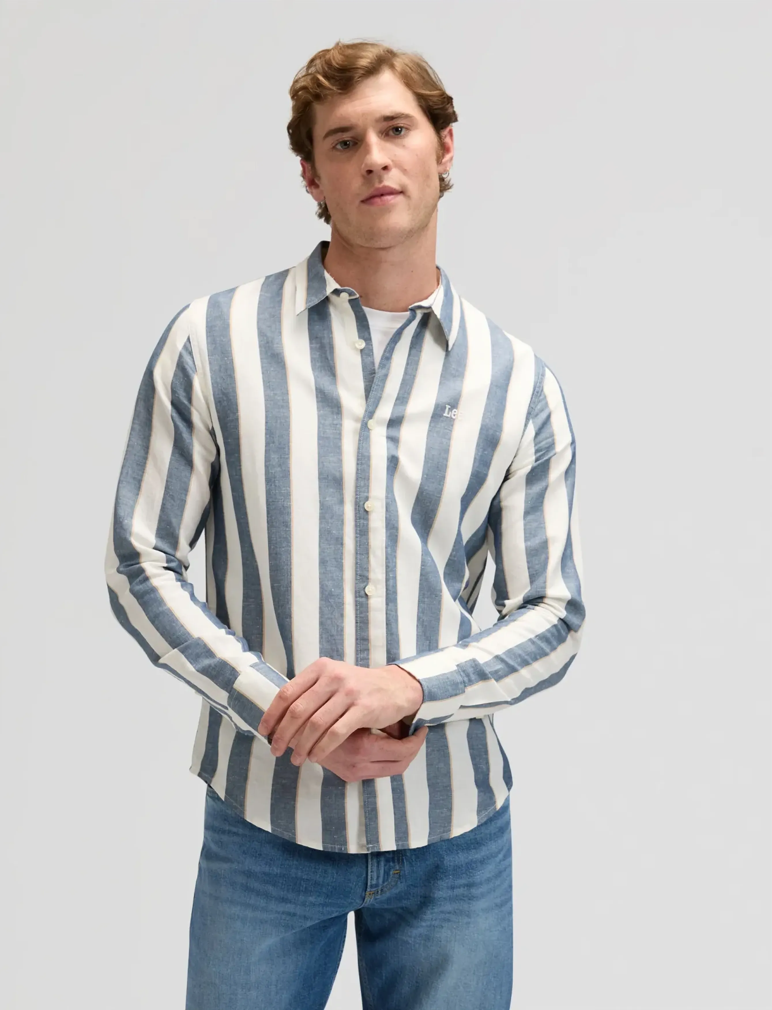 Lee Jeans LEE SHIRT - Nyheter - ACADEMY BLUE STRIPE / blue