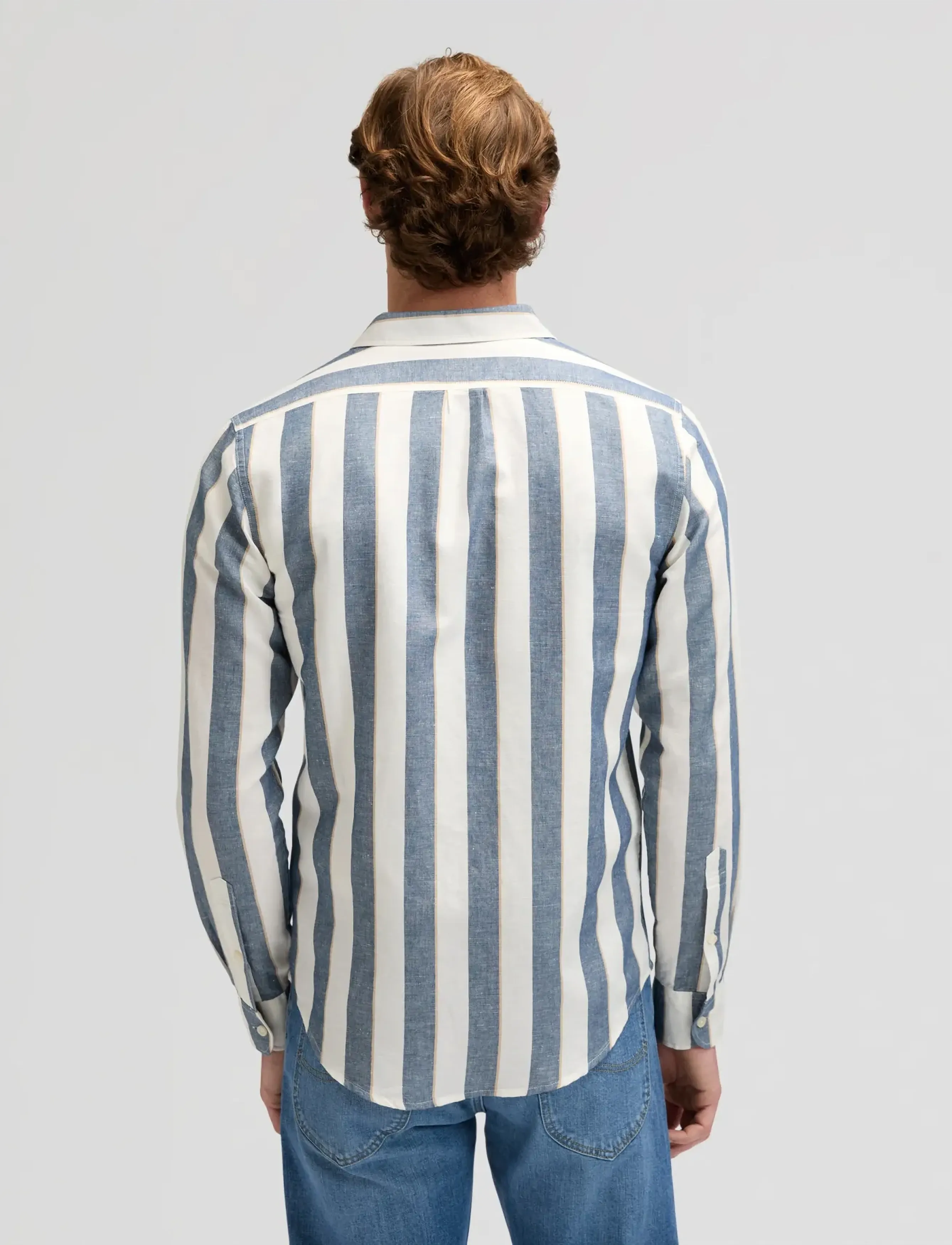 Lee Jeans - LEE SHIRT - vabaajasärgid - academy blue stripe - 2