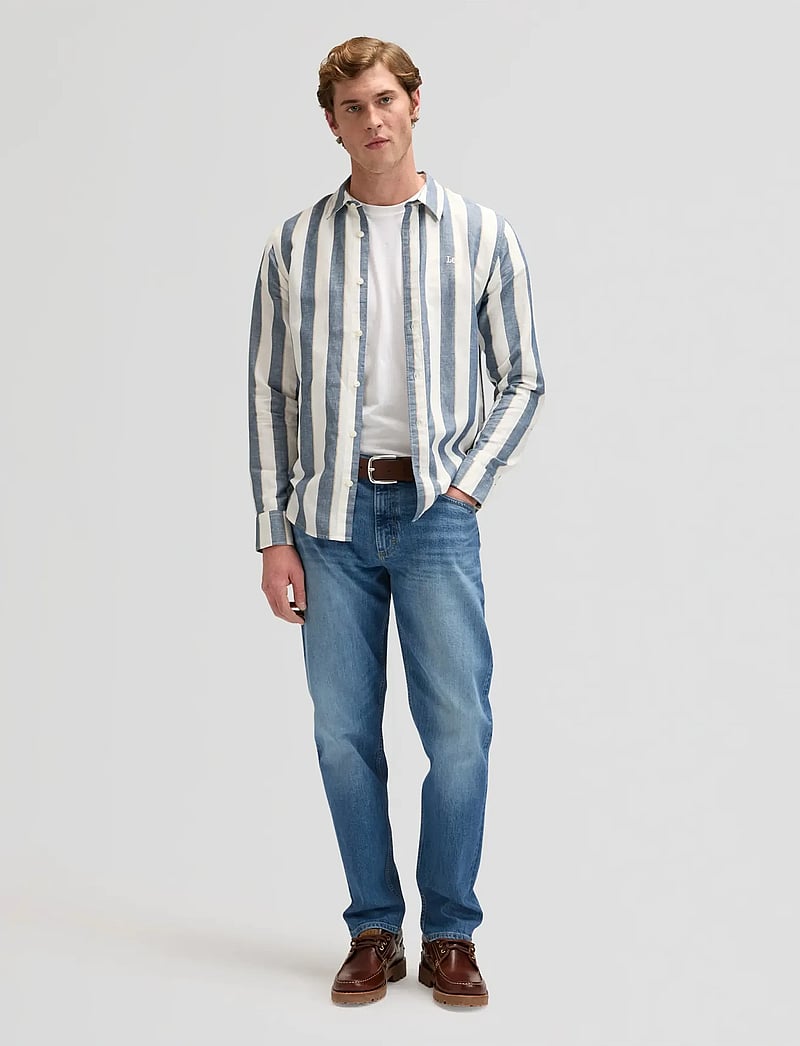 Lee Jeans - LEE SHIRT - stribede skjorter - academy blue stripe - 3