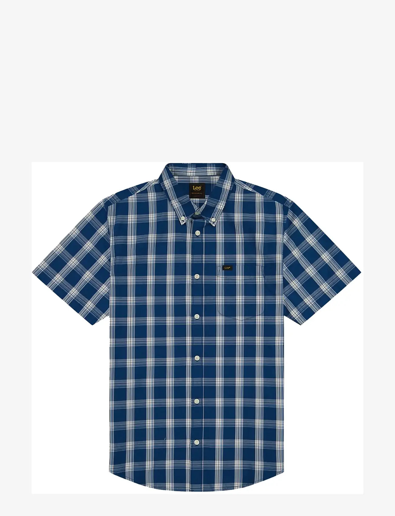 Lee Jeans - LEE BUTTON DOWN SS - kortærmede skjorter - deep sea plaid - 1