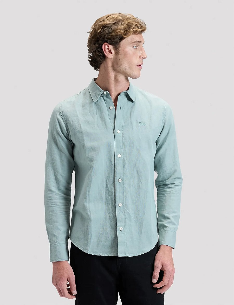 Lee Jeans - LEE SHIRT - hørskjorter - desert sage - 0