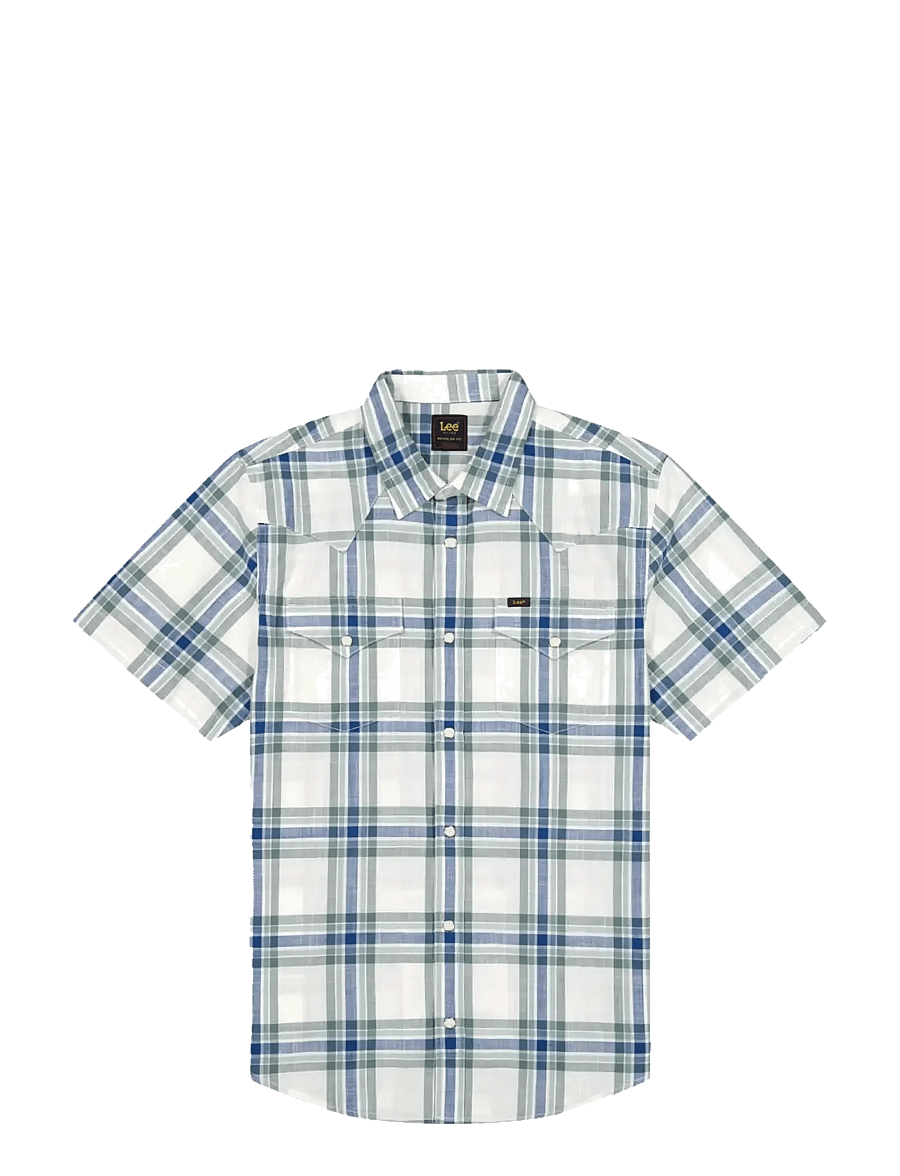 Lee Jeans - SS WESTERN SHIRT - rutiga skjortor - desert sage plaid - 1