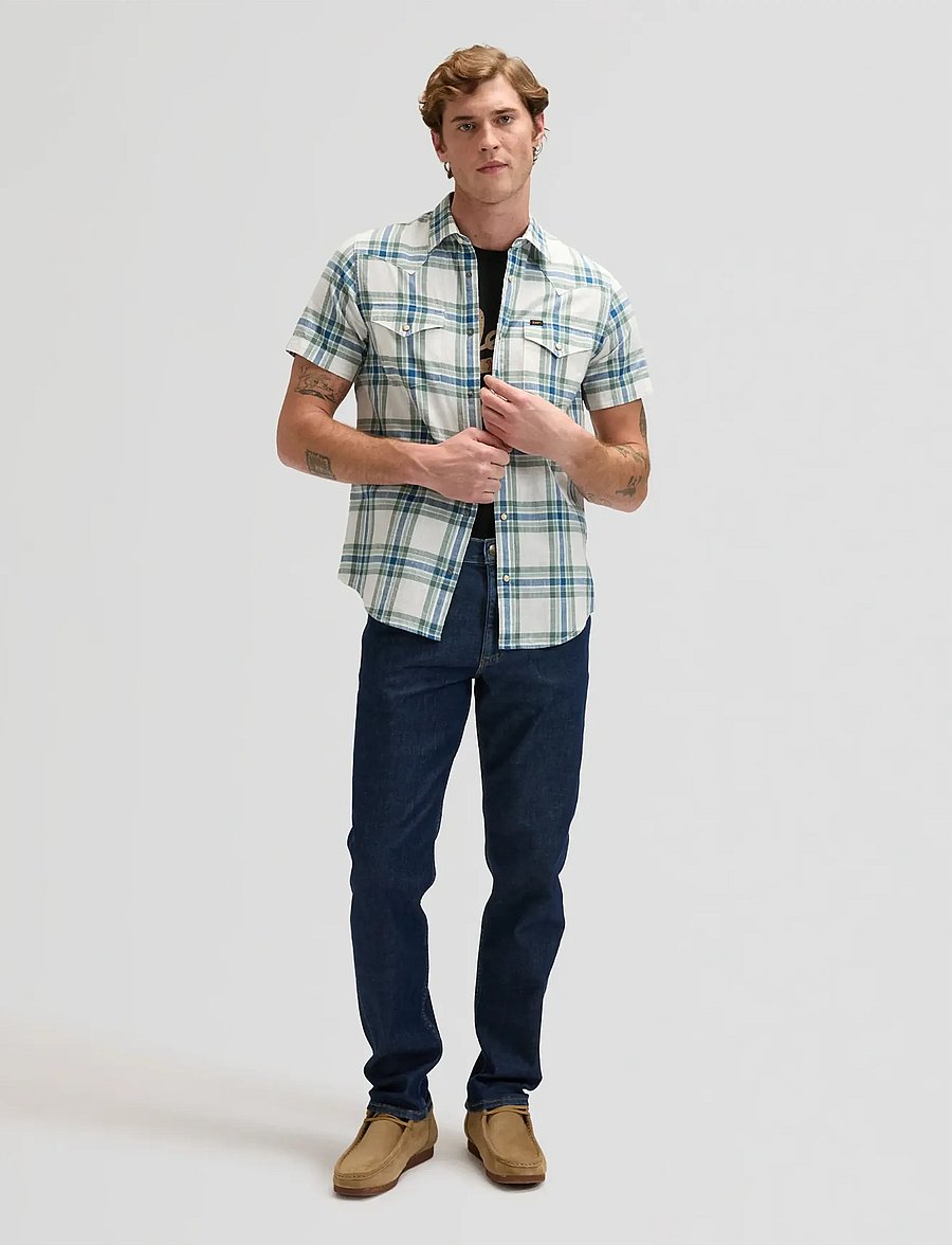 Lee Jeans - SS WESTERN SHIRT - rutiga skjortor - desert sage plaid - 3