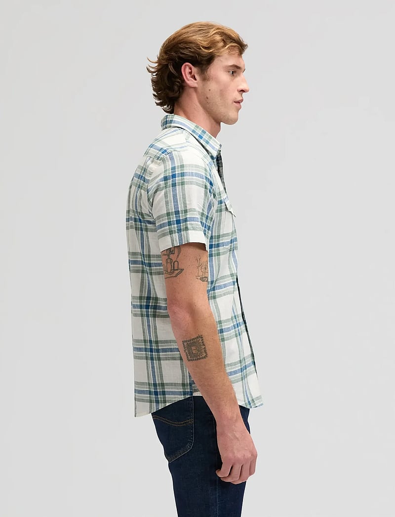 Lee Jeans - SS WESTERN SHIRT - rutiga skjortor - desert sage plaid - 4