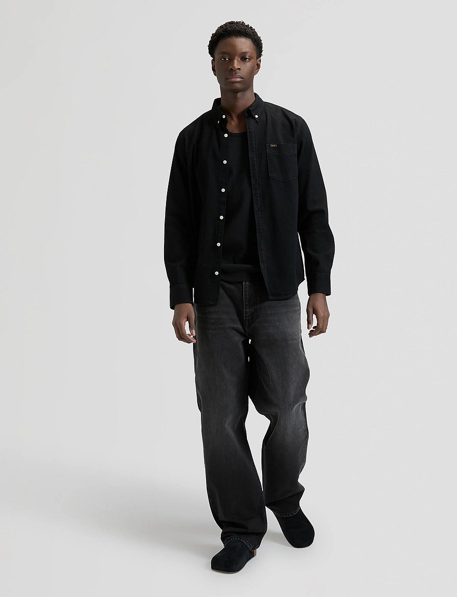 Lee Jeans - LEE BUTTON DOWN - jeansskjortor - black - 3