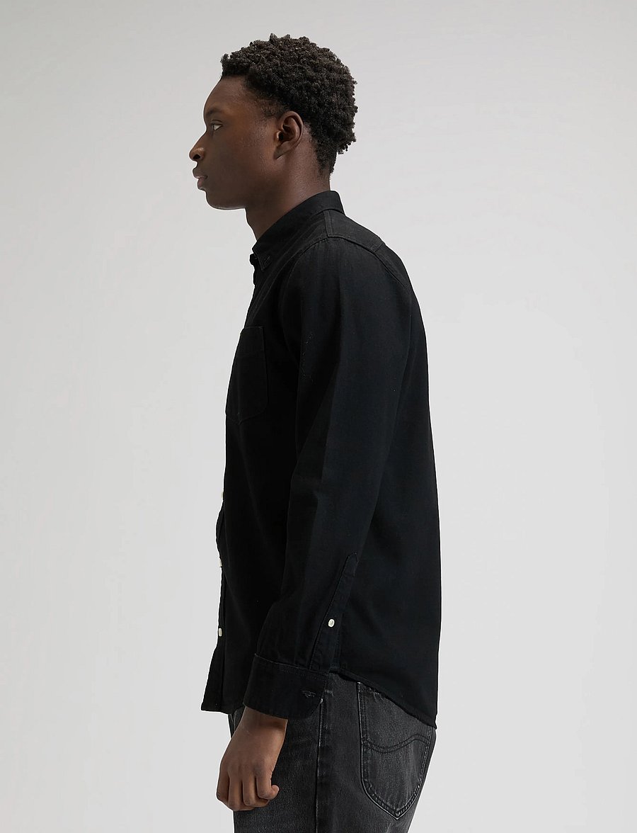 Lee Jeans - LEE BUTTON DOWN - jeansskjortor - black - 4