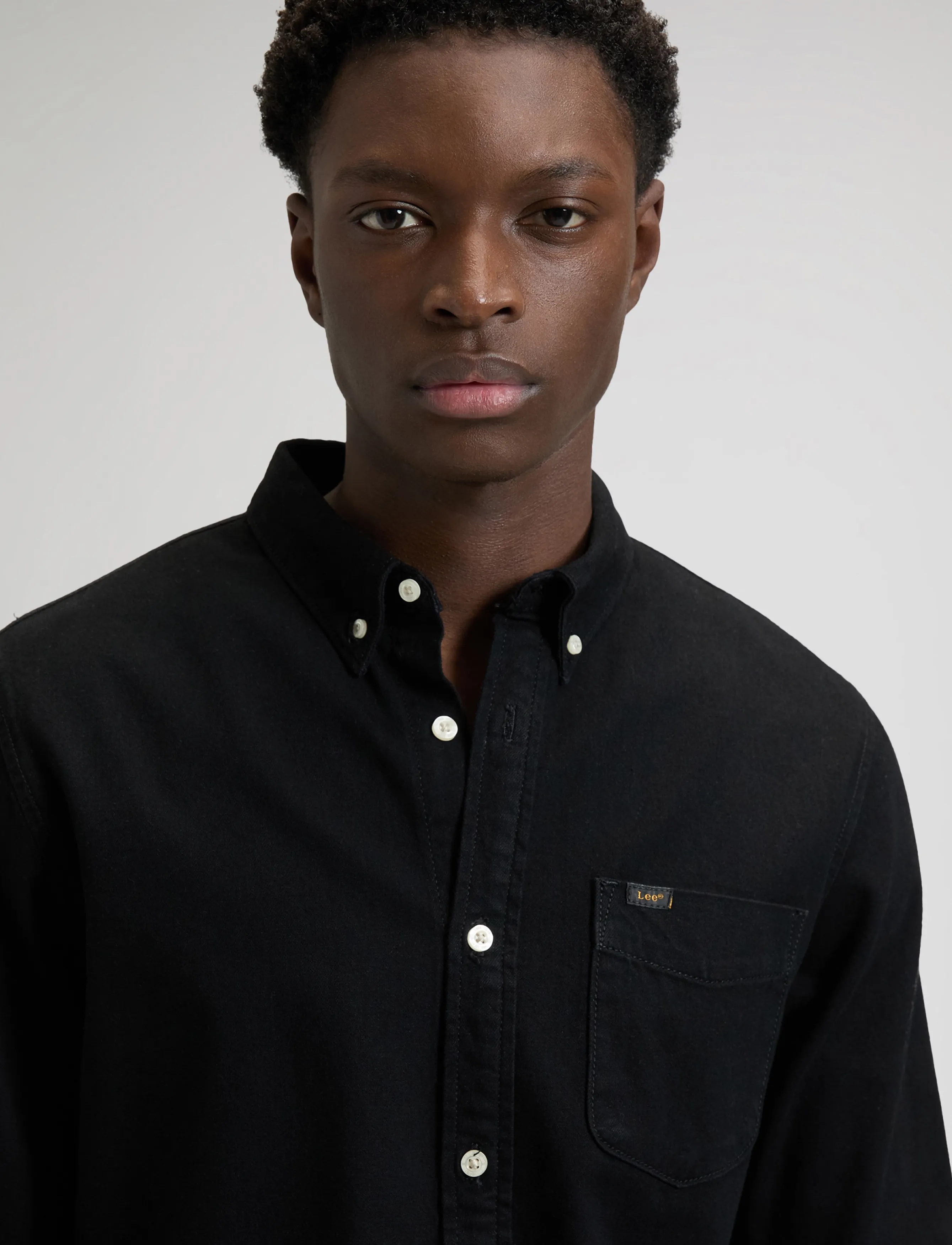 Lee Jeans - LEE BUTTON DOWN - jeansskjortor - black - 5