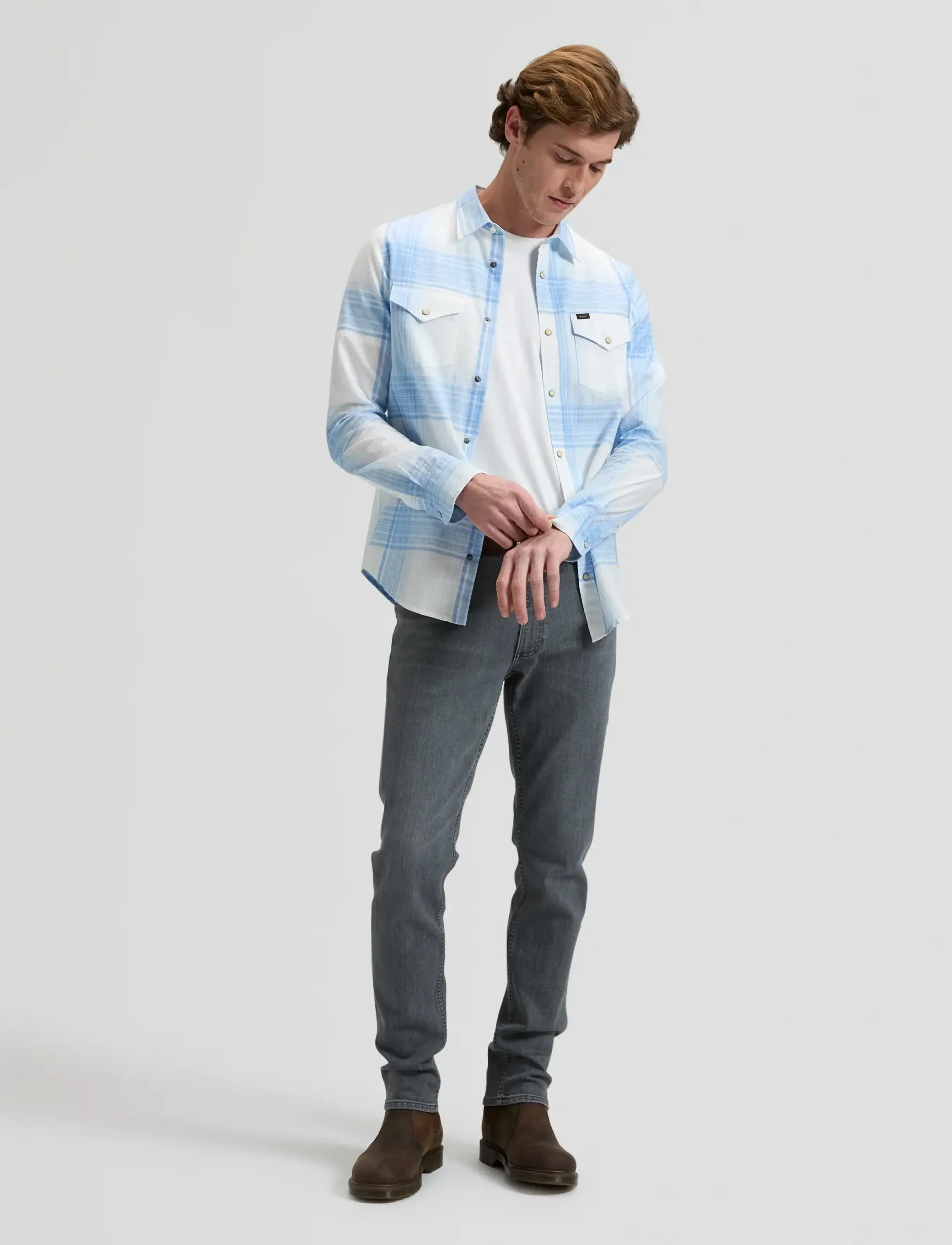 Lee Jeans - CLEAN WESTERN SHIRT - casual skjorter - halogen ombre plaid - 4