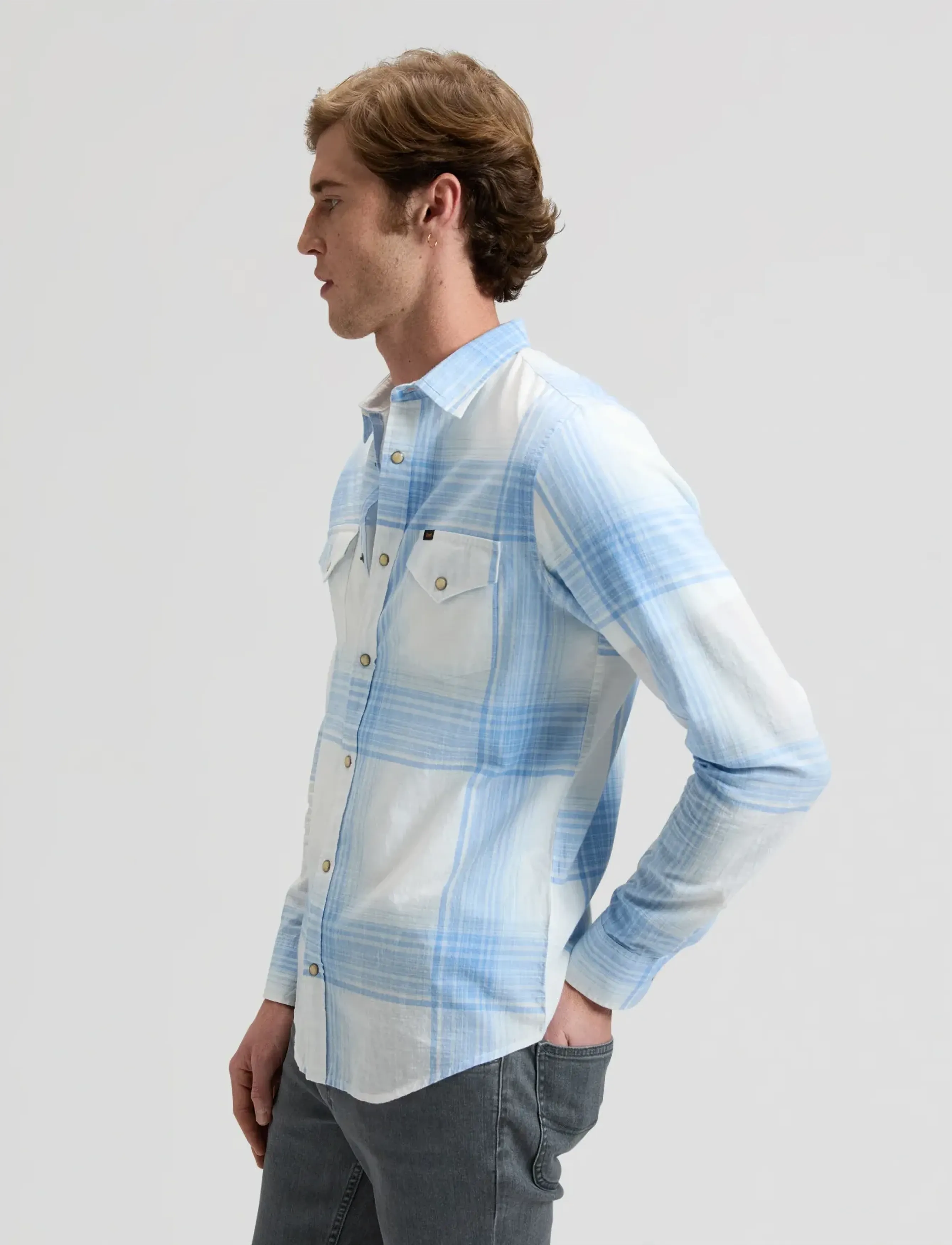 Lee Jeans - CLEAN WESTERN SHIRT - casual skjorter - halogen ombre plaid - 5