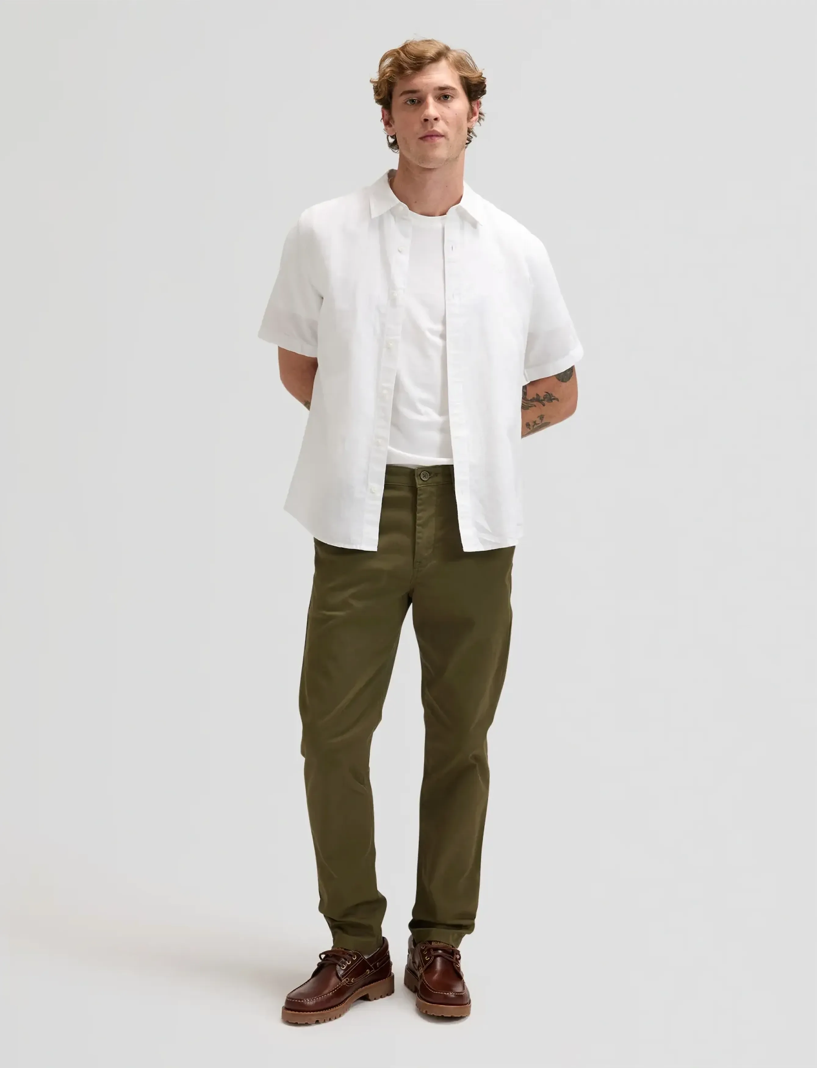 Lee Jeans - SS LEE SHIRT - kortærmede skjorter - bright white - 3