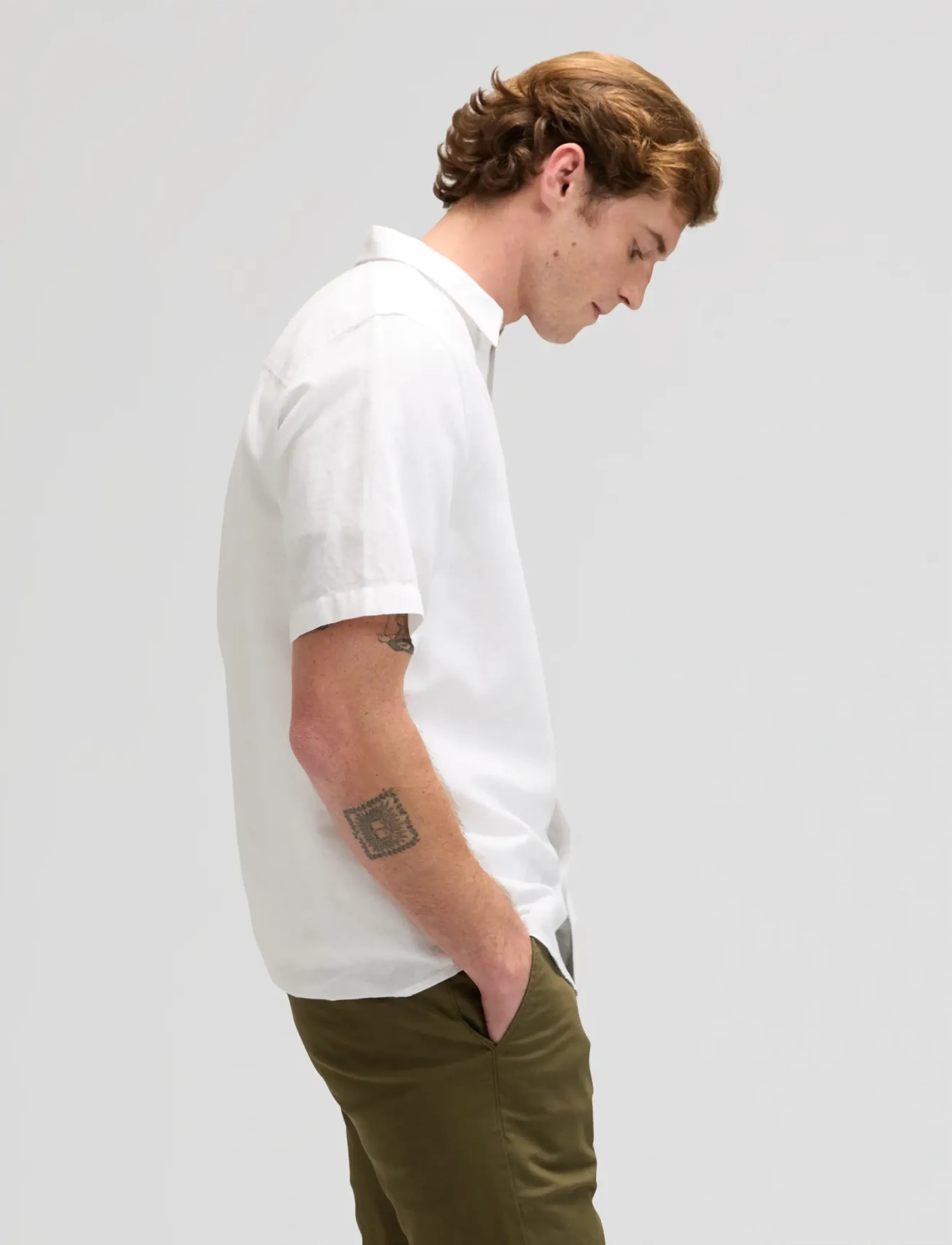 Lee Jeans - SS LEE SHIRT - kortærmede skjorter - bright white - 4