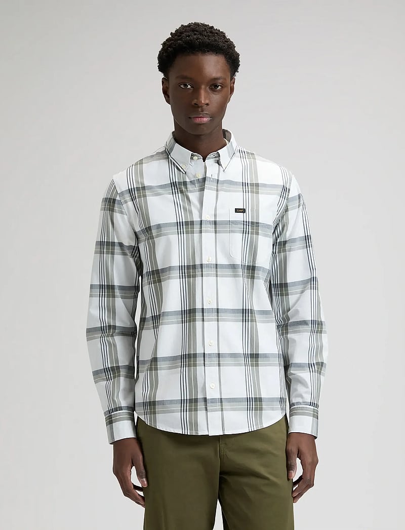 Lee Jeans - LEE BUTTON DOWN - ruudulised särgid - lichen navy plaid - 0