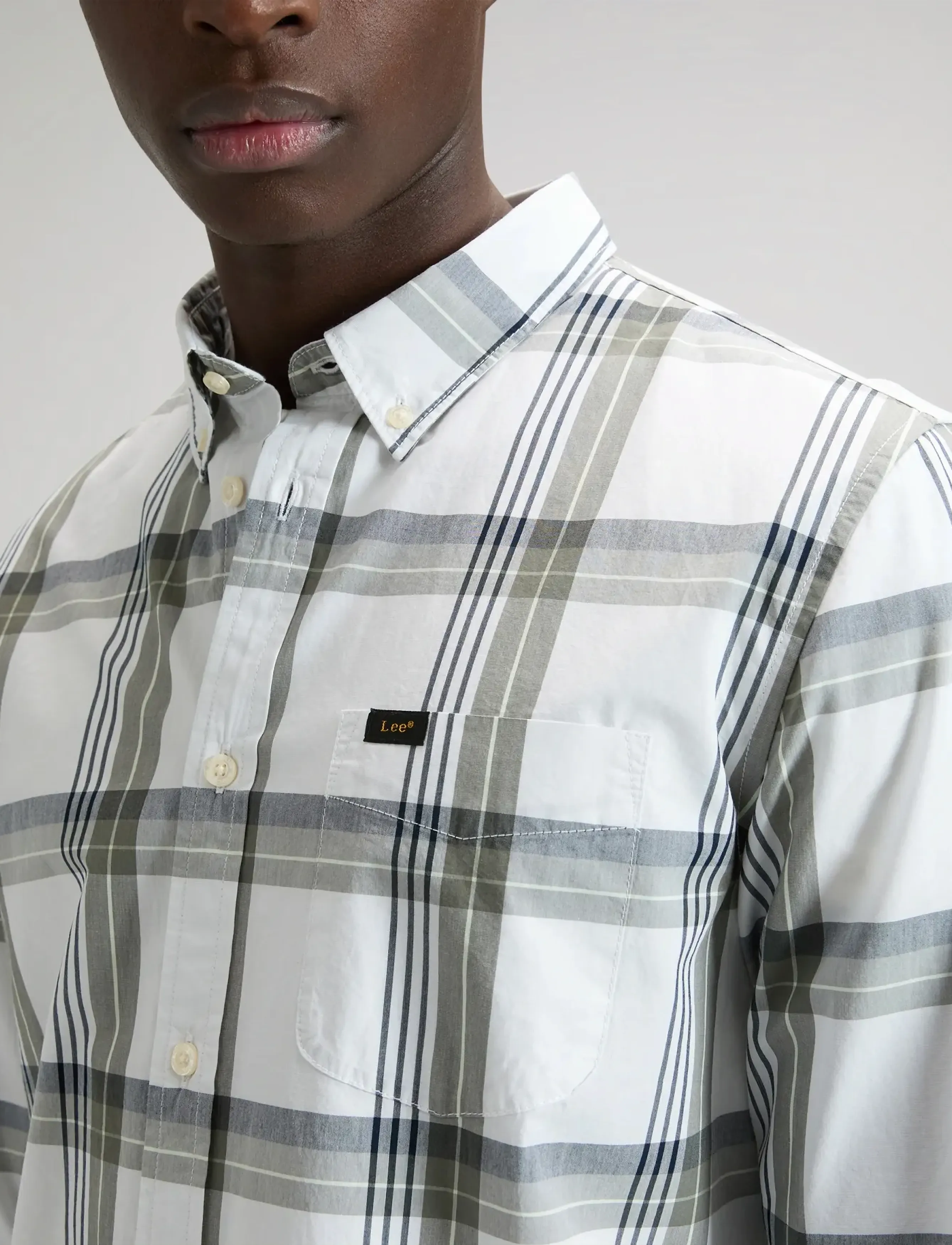 Lee Jeans - LEE BUTTON DOWN - koszule casual - lichen navy plaid - 5