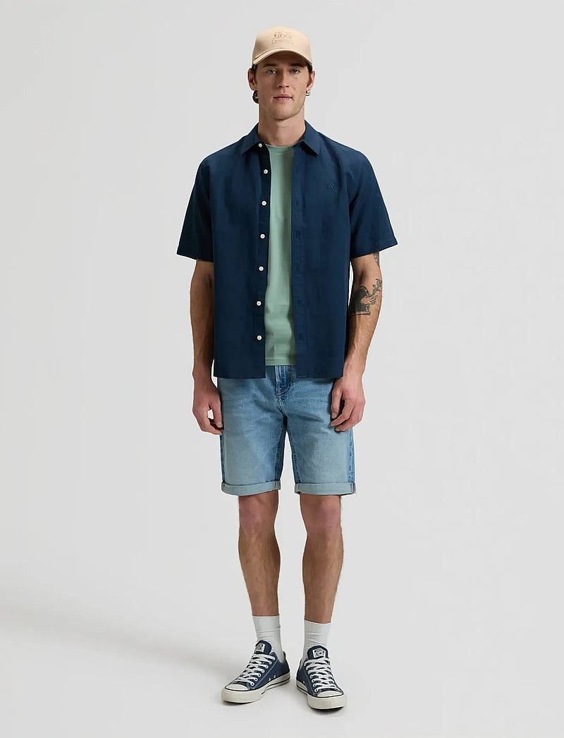 Lee Jeans - SS LEE SHIRT - kortärmade skjortor - rivet navy - 3