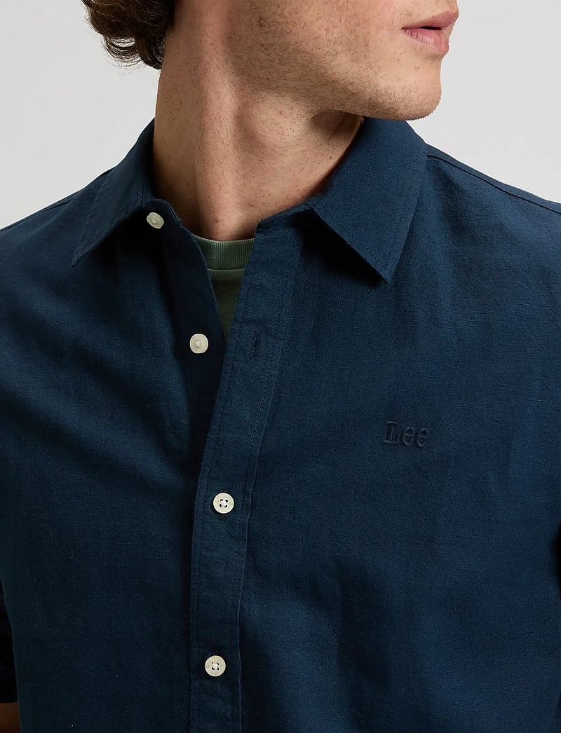 Lee Jeans - SS LEE SHIRT - kortärmade skjortor - rivet navy - 5
