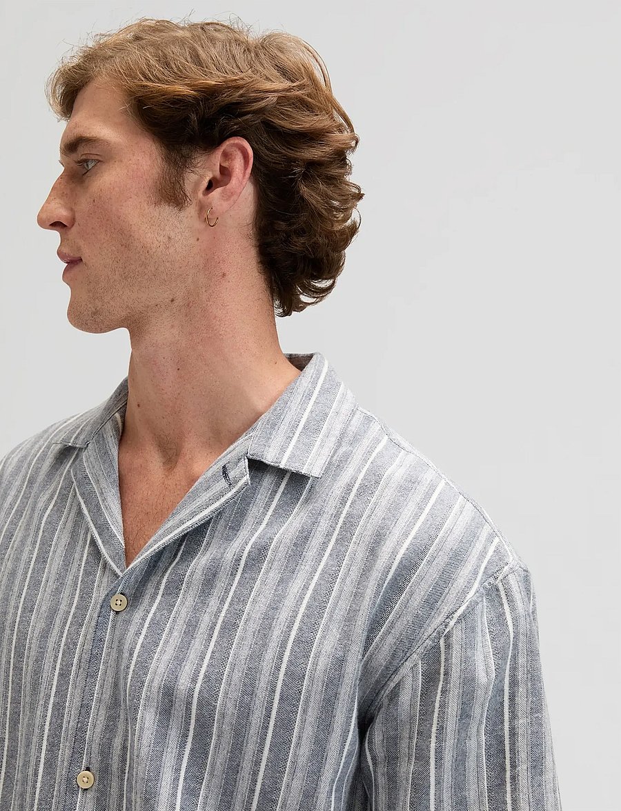 Lee Jeans - CLEAN RESORT SHIRT - jeansskjortor - mood indigo natural str - 5