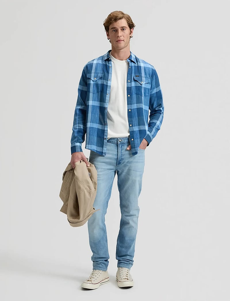 Lee Jeans - CLEAN WESTERN SHIRT - karierte hemden - indigo plaid - 3