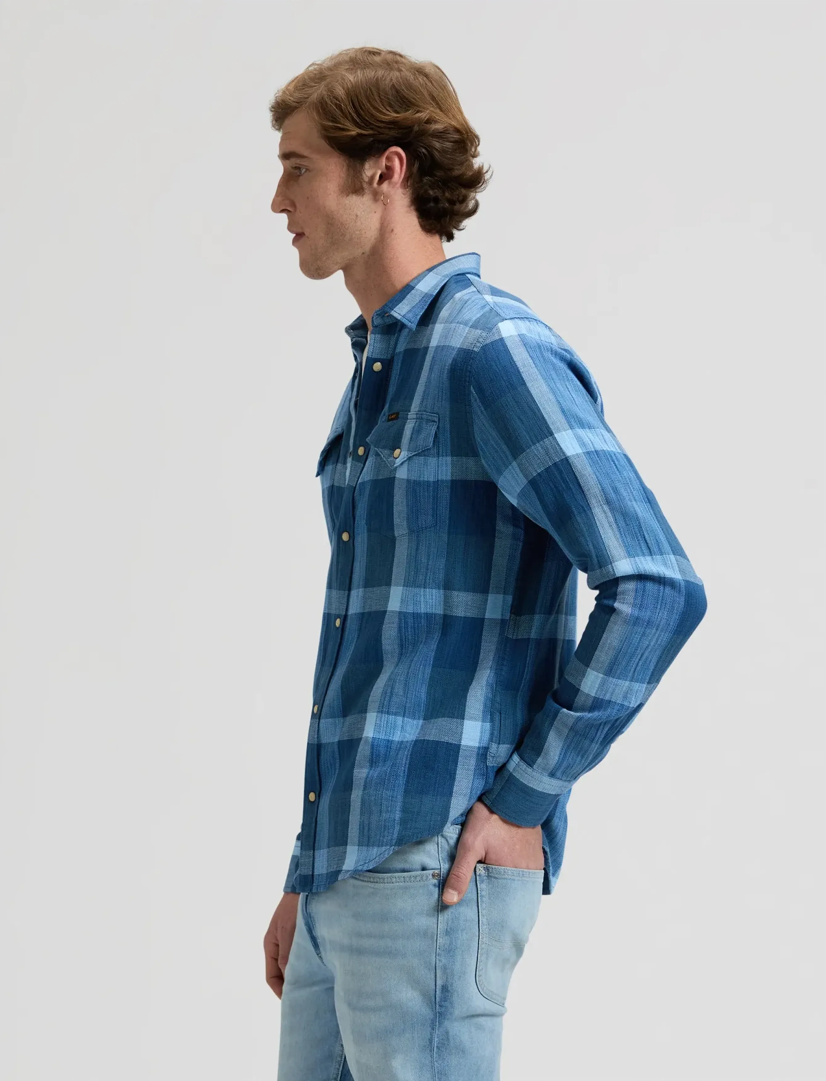 Lee Jeans - CLEAN WESTERN SHIRT - casual skjorter - indigo plaid - 4