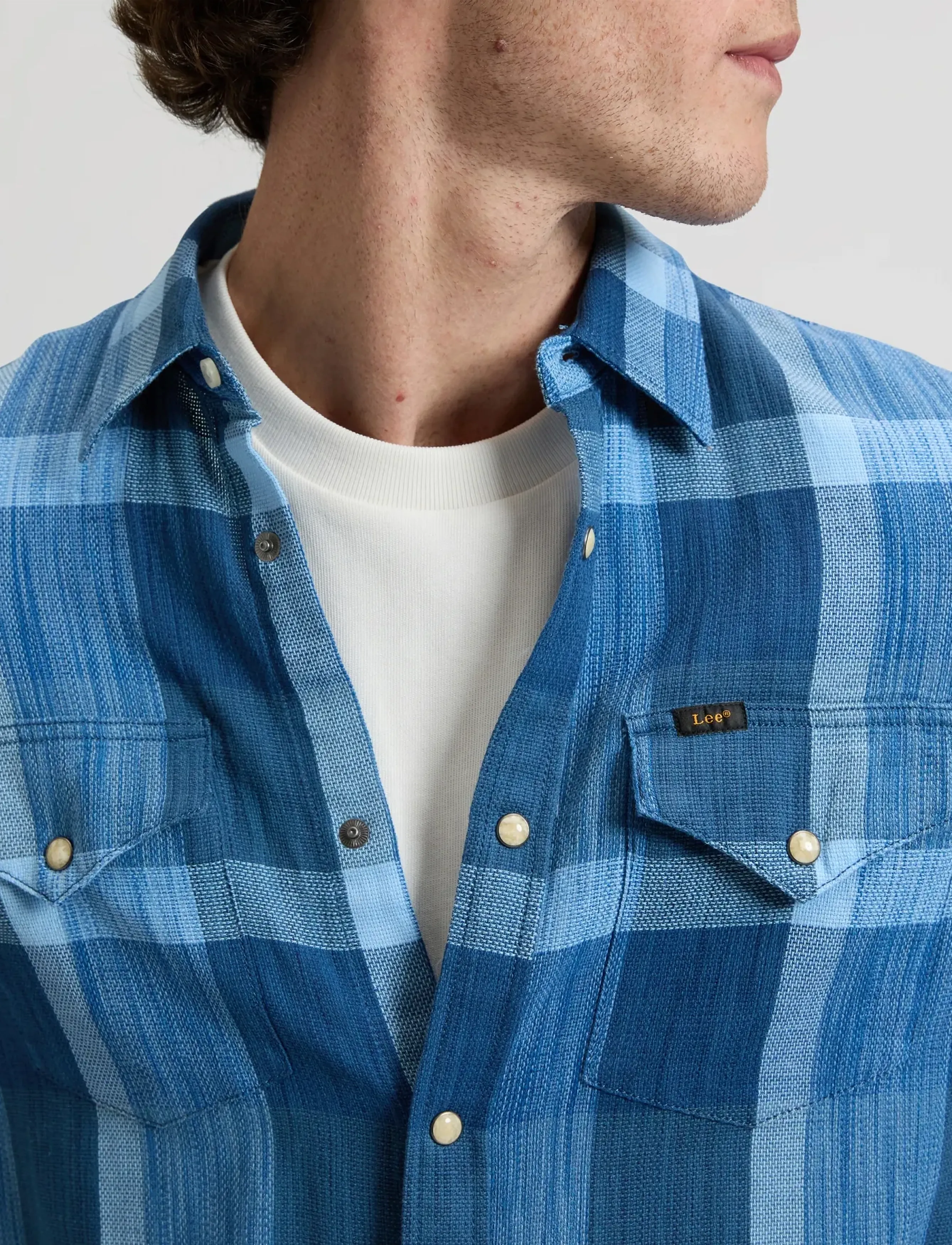 Lee Jeans - CLEAN WESTERN SHIRT - casual skjorter - indigo plaid - 5