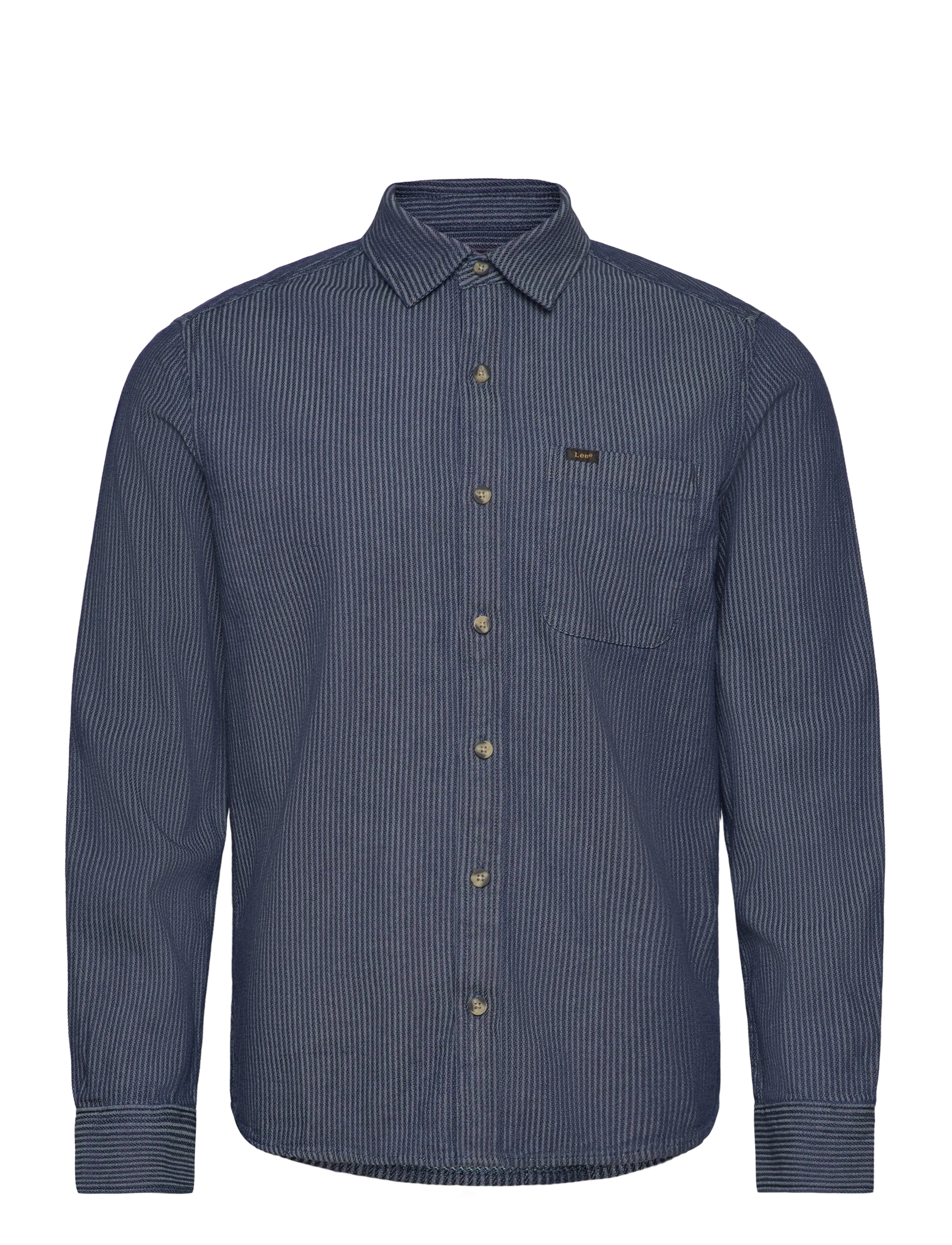 Lee Jeans LEESURE SHIRT - Skjorter - INDIGO RAILROAD TEXTURE / grey