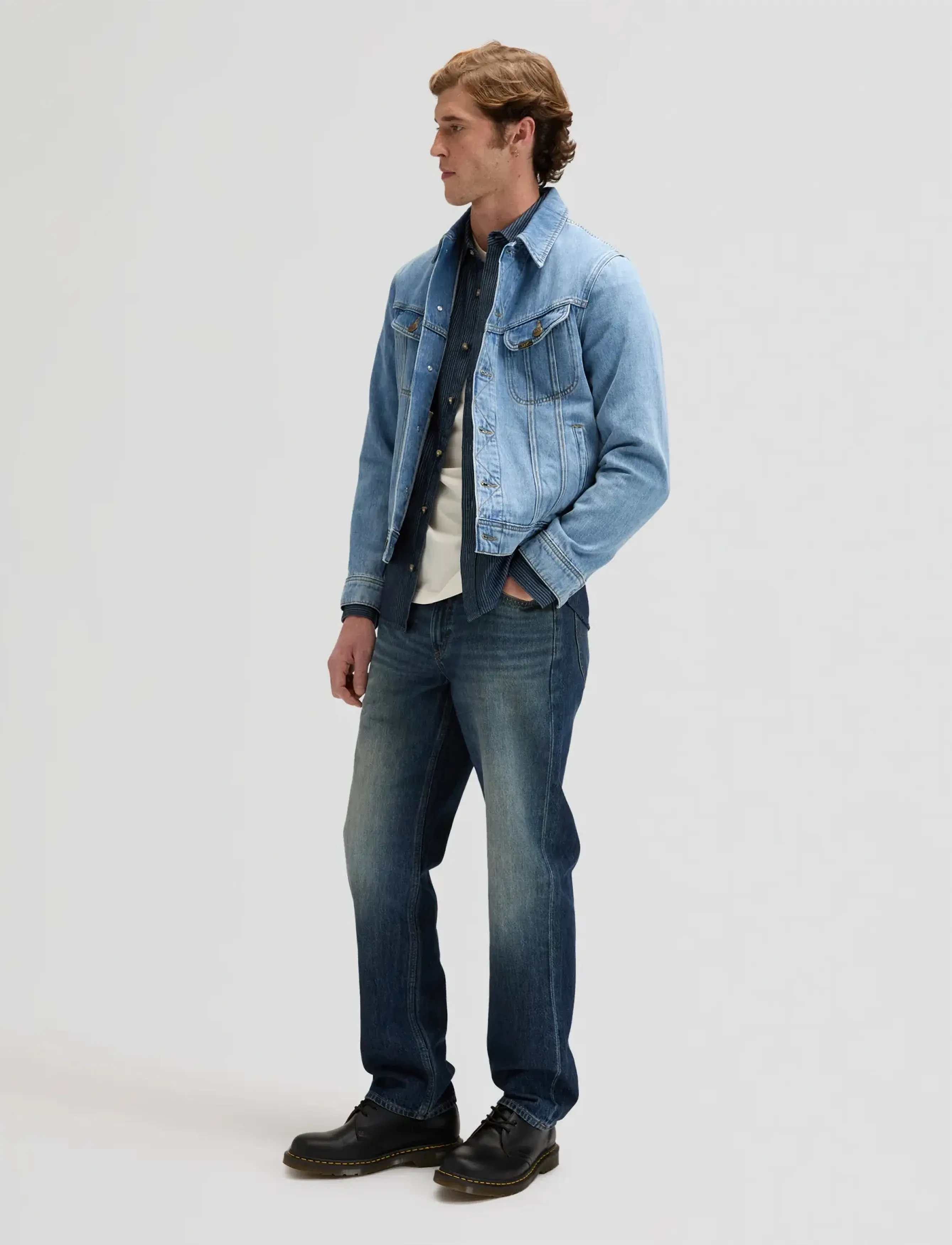 Lee Jeans - LEESURE SHIRT - fødselsdagsgaver - indigo railroad texture - 4