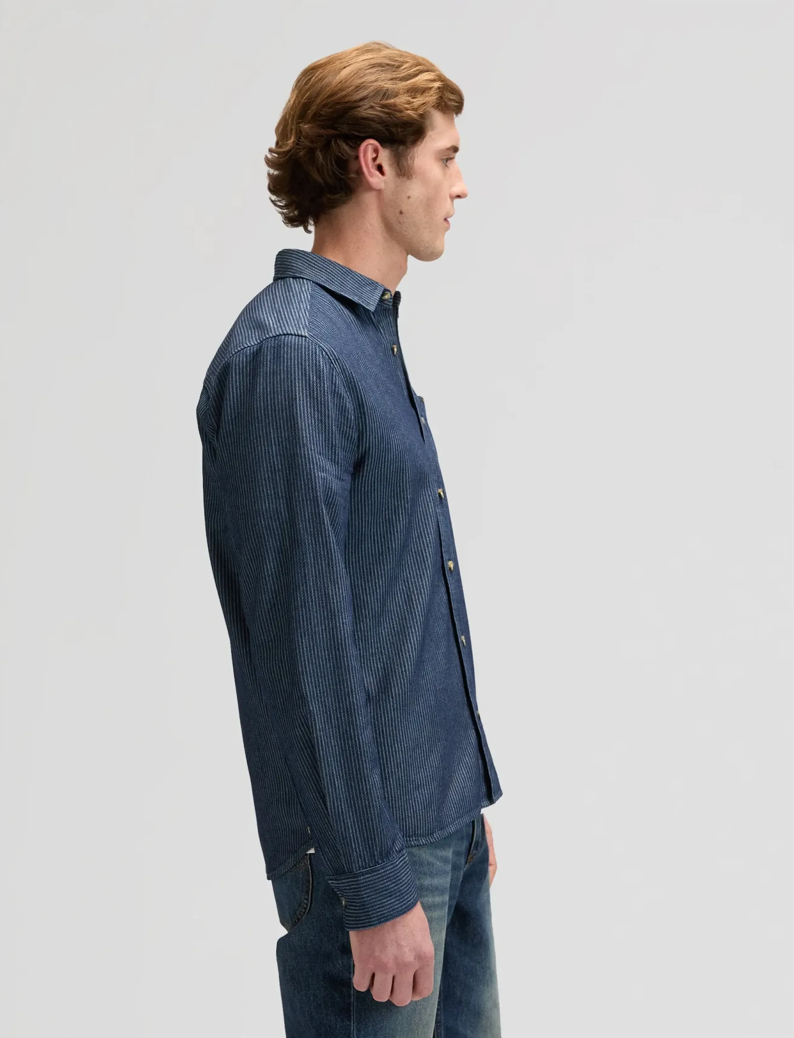 Lee Jeans - LEESURE SHIRT - fødselsdagsgaver - indigo railroad texture - 5