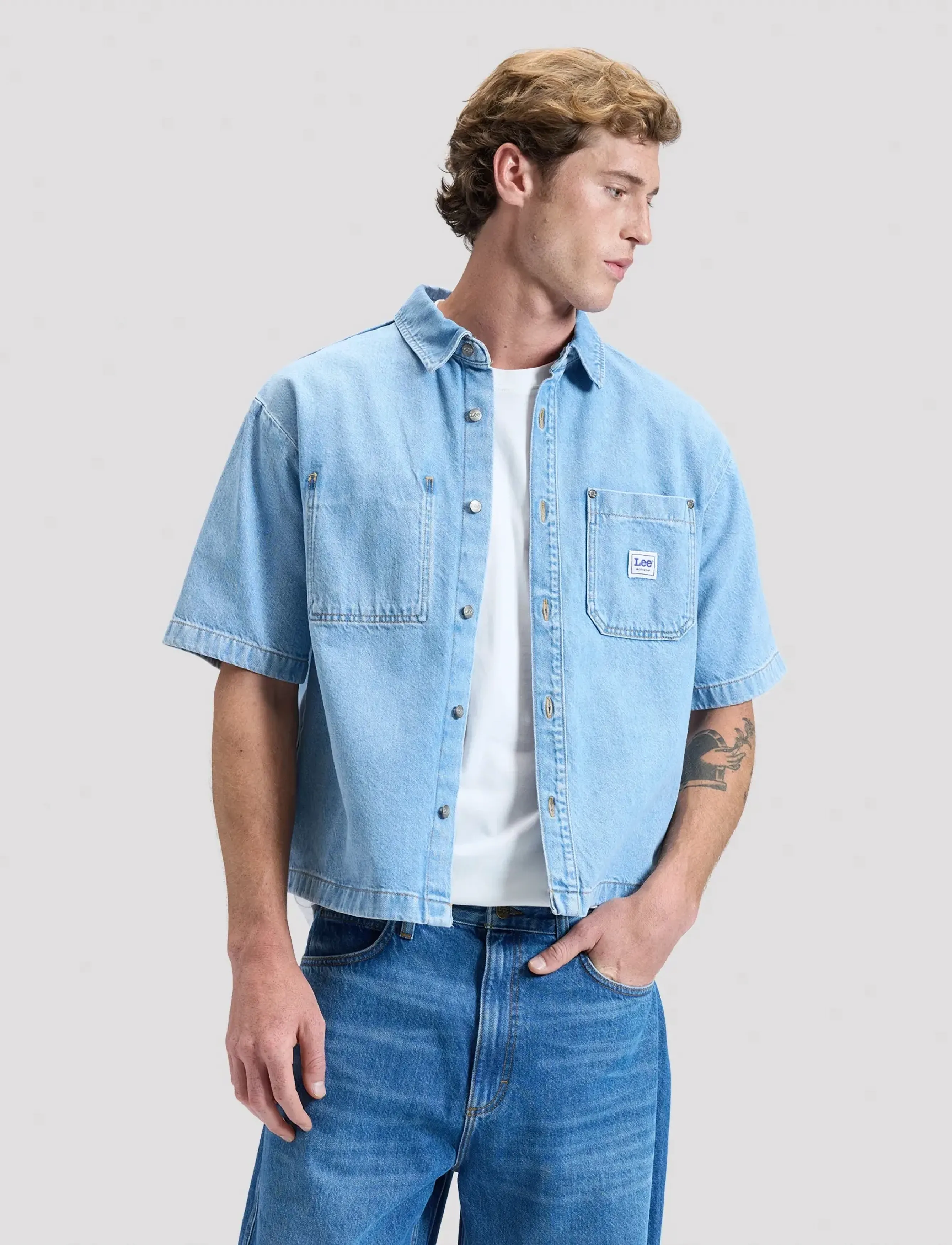 Lee Jeans SS WORKWEAR SHIRT - Lee Jeans - JUST ME / blue