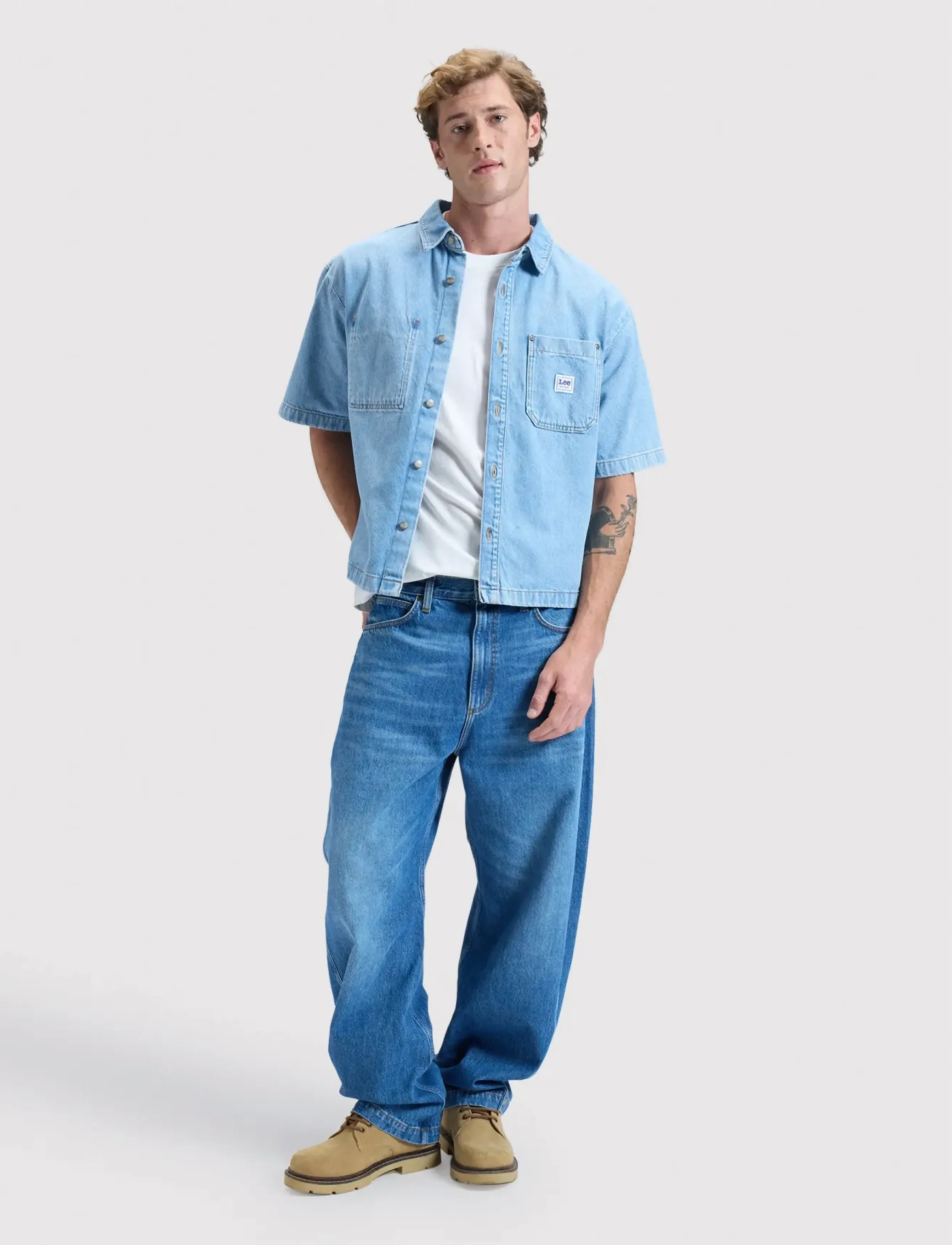 Lee Jeans - SS WORKWEAR SHIRT - kortærmede skjorter - just me - 3