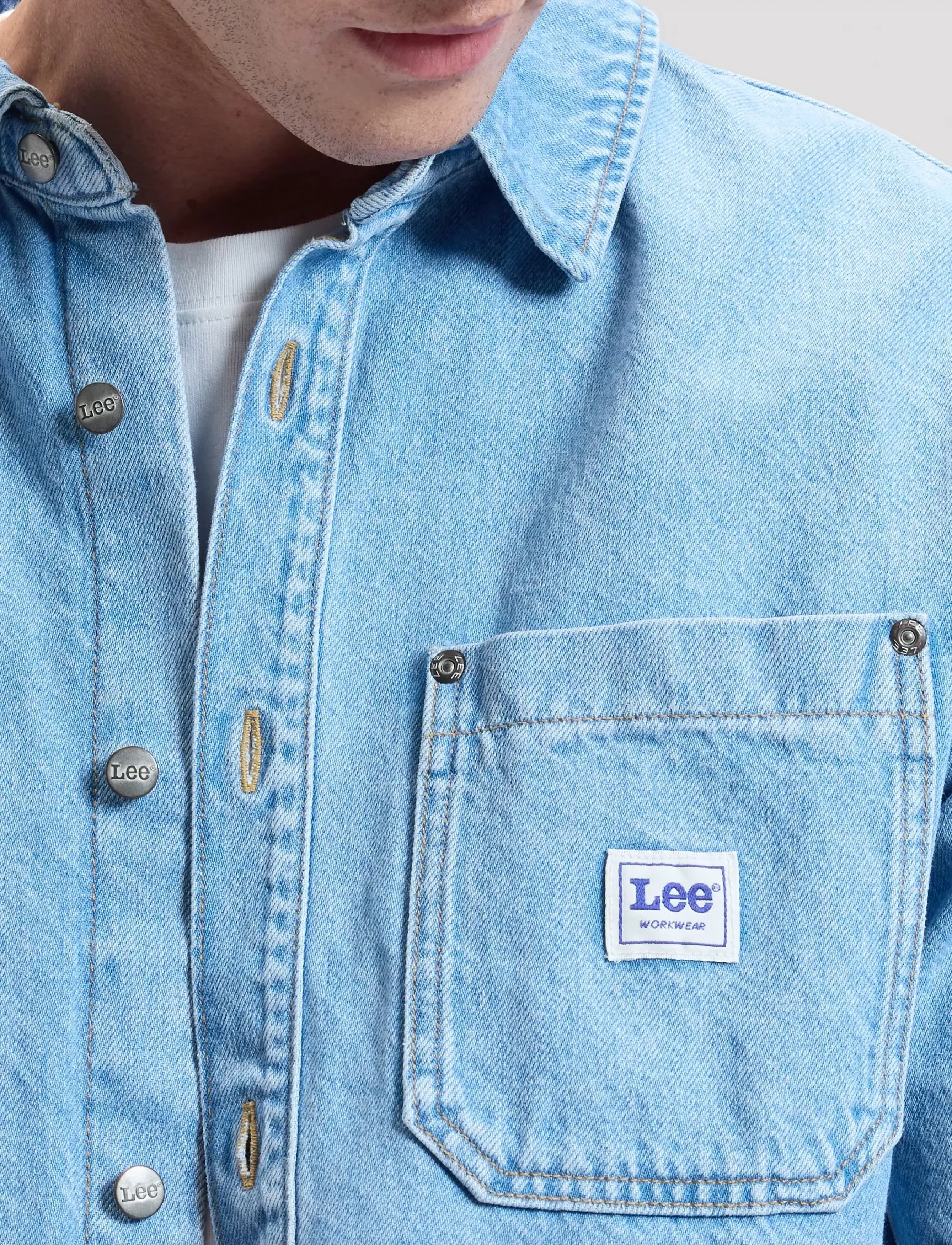 Lee Jeans - SS WORKWEAR SHIRT - kortærmede skjorter - just me - 5