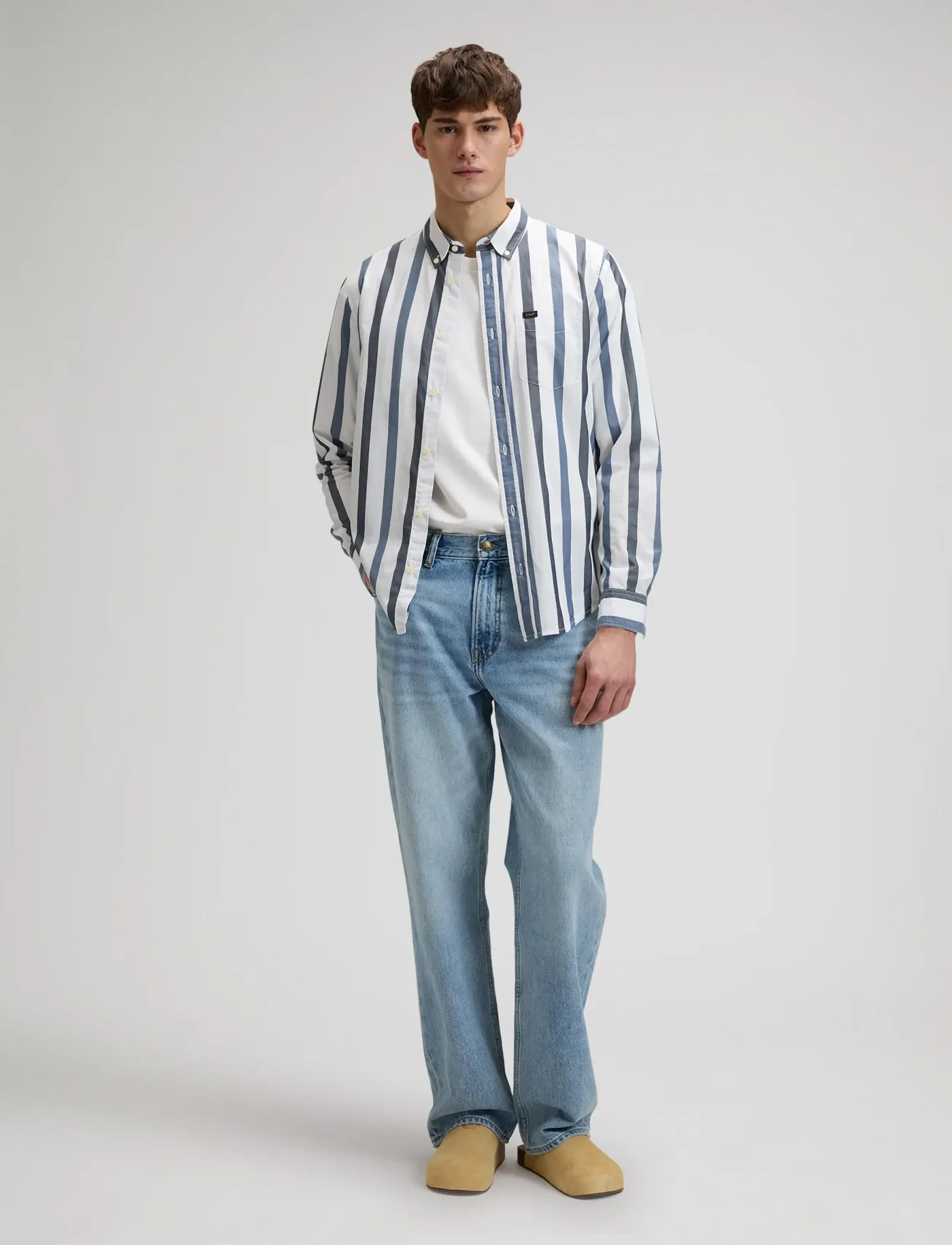 Lee Jeans - LEE BUTTON DOWN - casual skjorter - tonal rivet navy stripe - 3