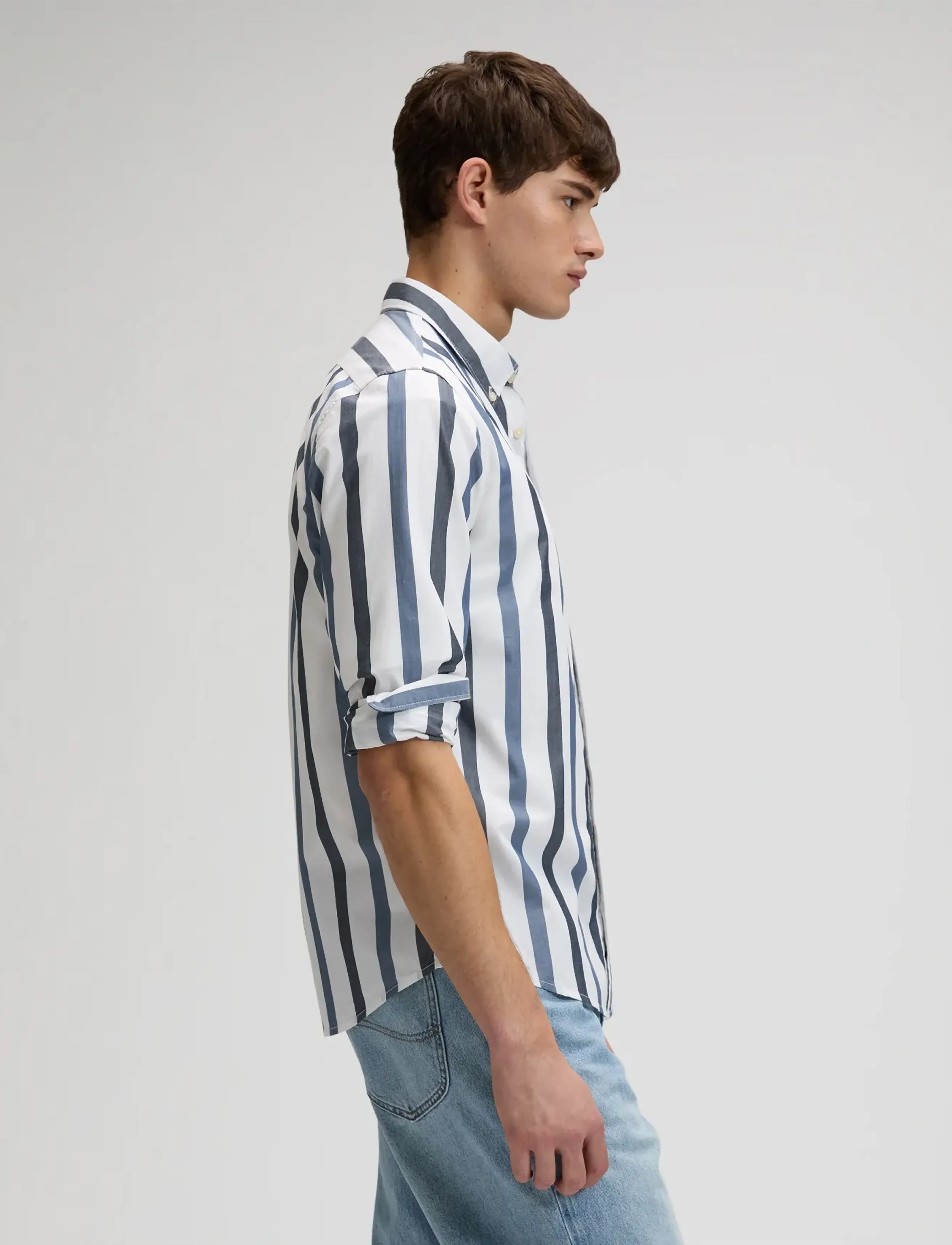 Lee Jeans - LEE BUTTON DOWN - casual skjorter - tonal rivet navy stripe - 4