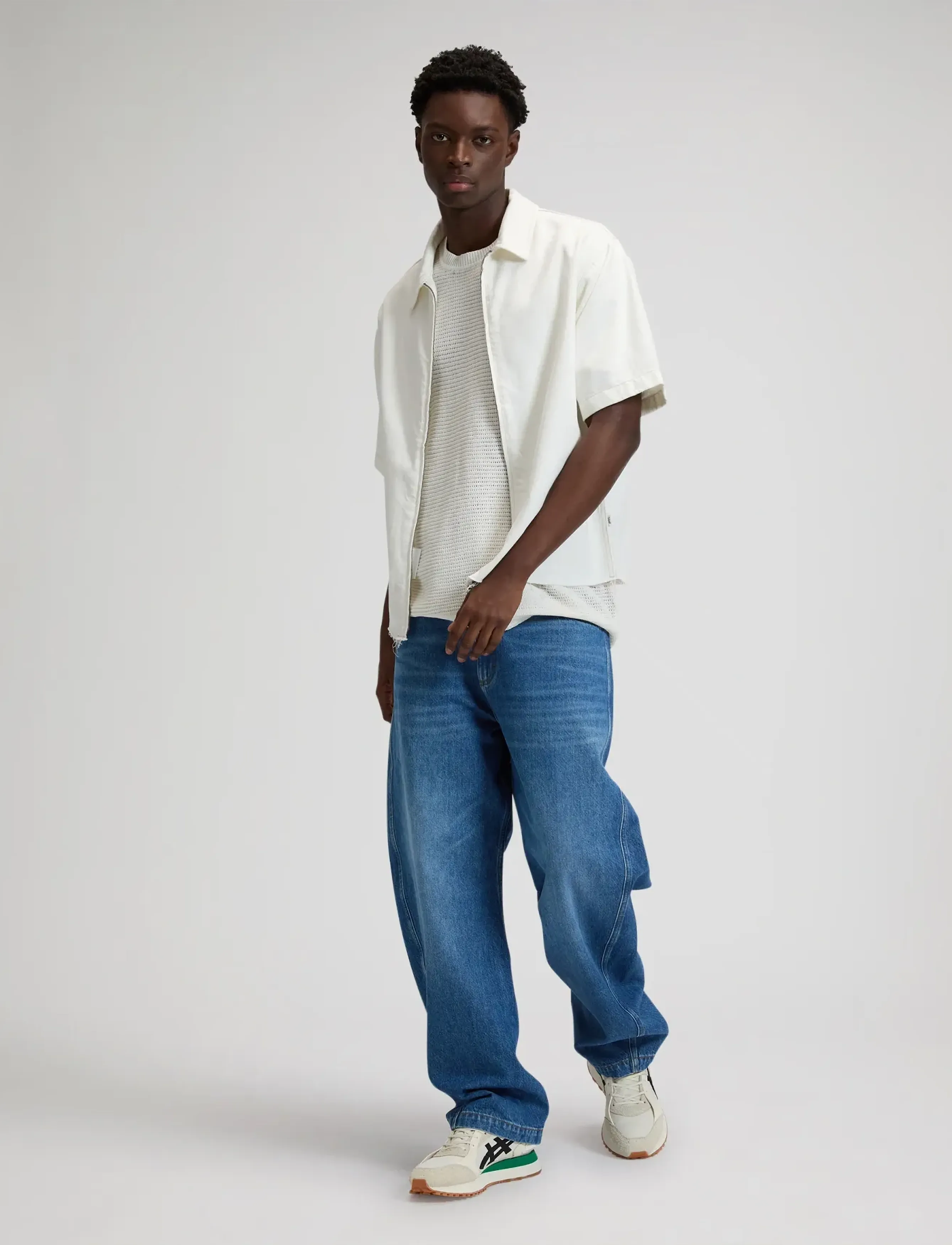Lee Jeans - DENIM SHIRT WITH ZIPPER - mænd - white - 3