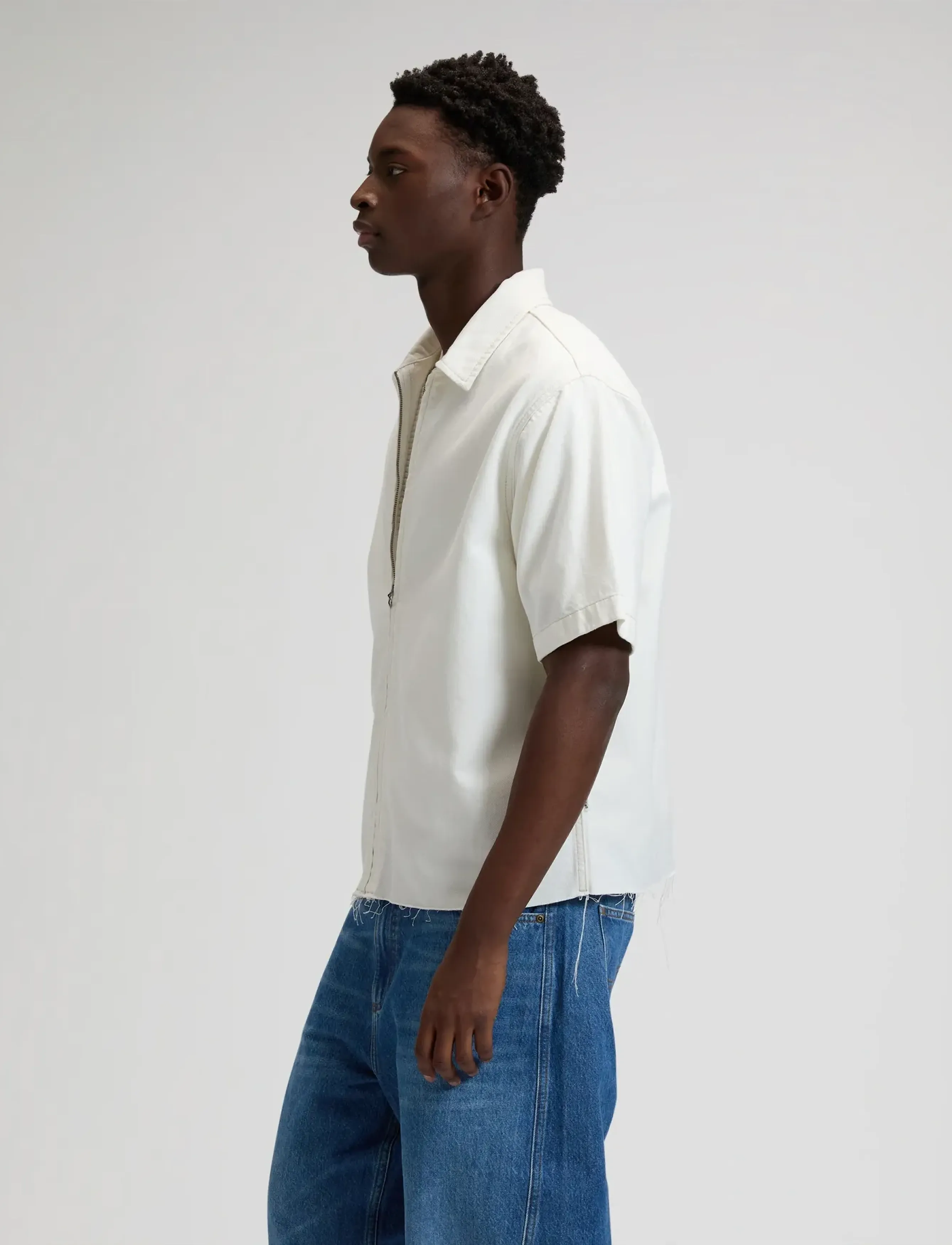 Lee Jeans - DENIM SHIRT WITH ZIPPER - mænd - white - 4