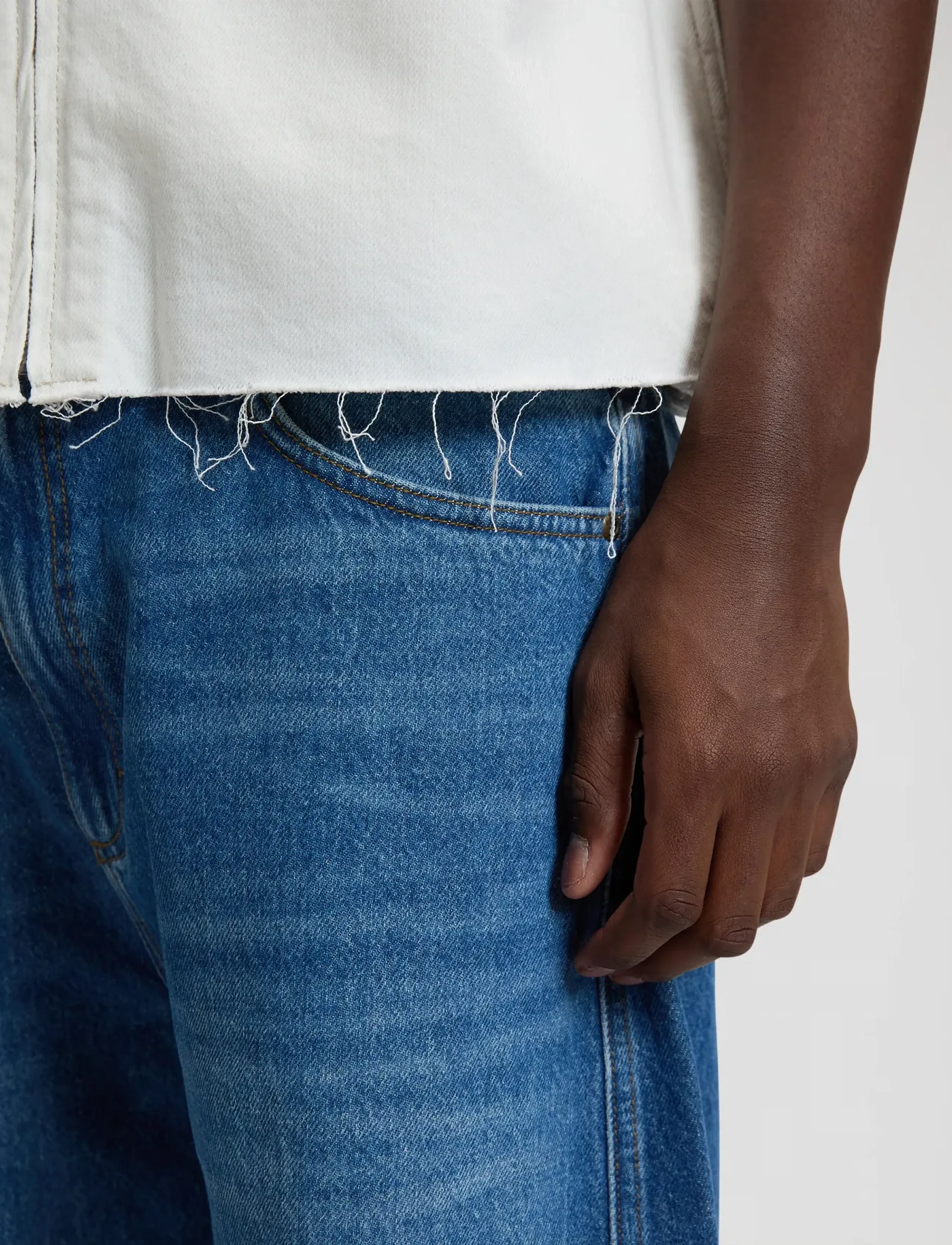 Lee Jeans - DENIM SHIRT WITH ZIPPER - mænd - white - 5