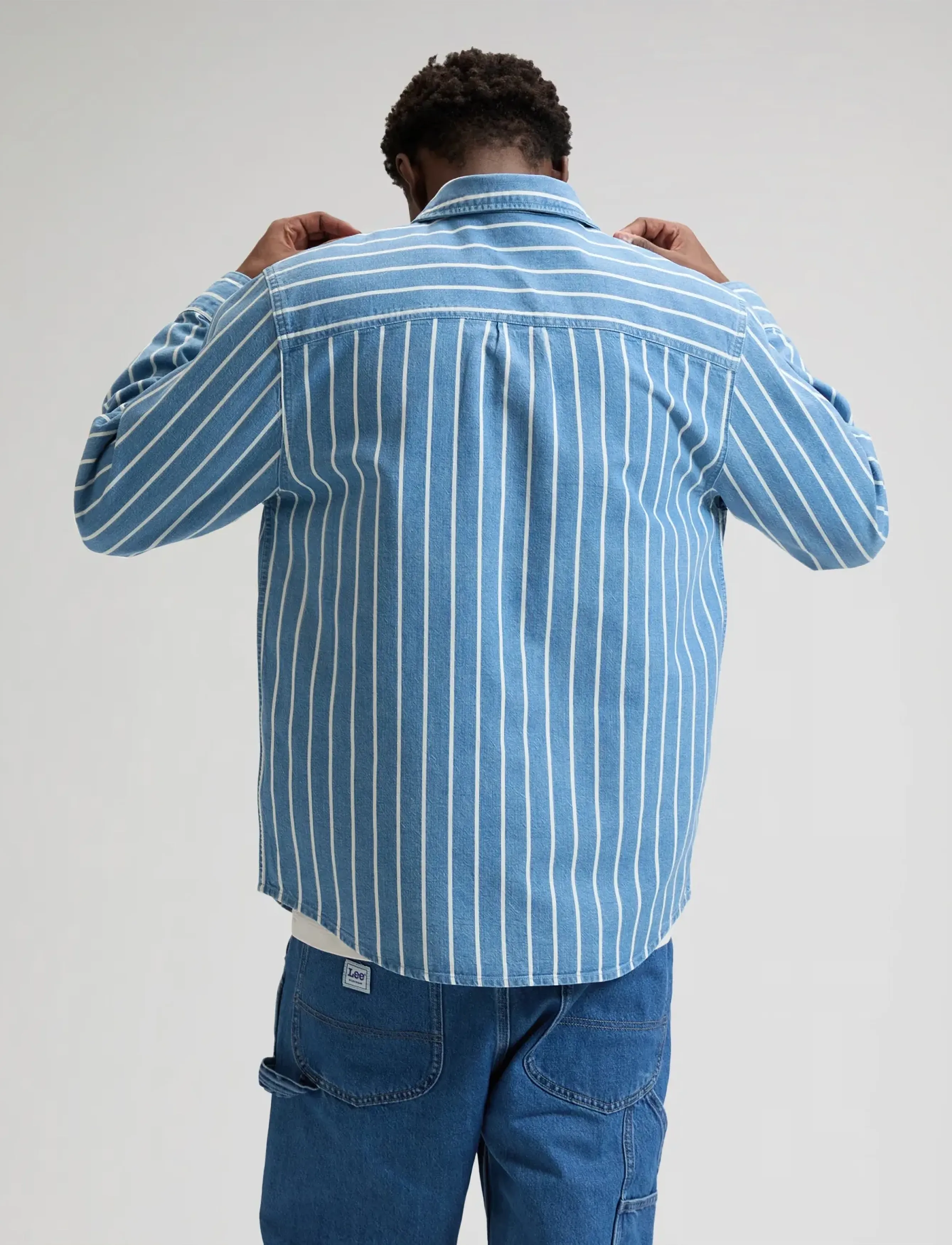 Lee Jeans - WORKWEAR BUTTON DOWN - koszule casual - denim stripe - 2