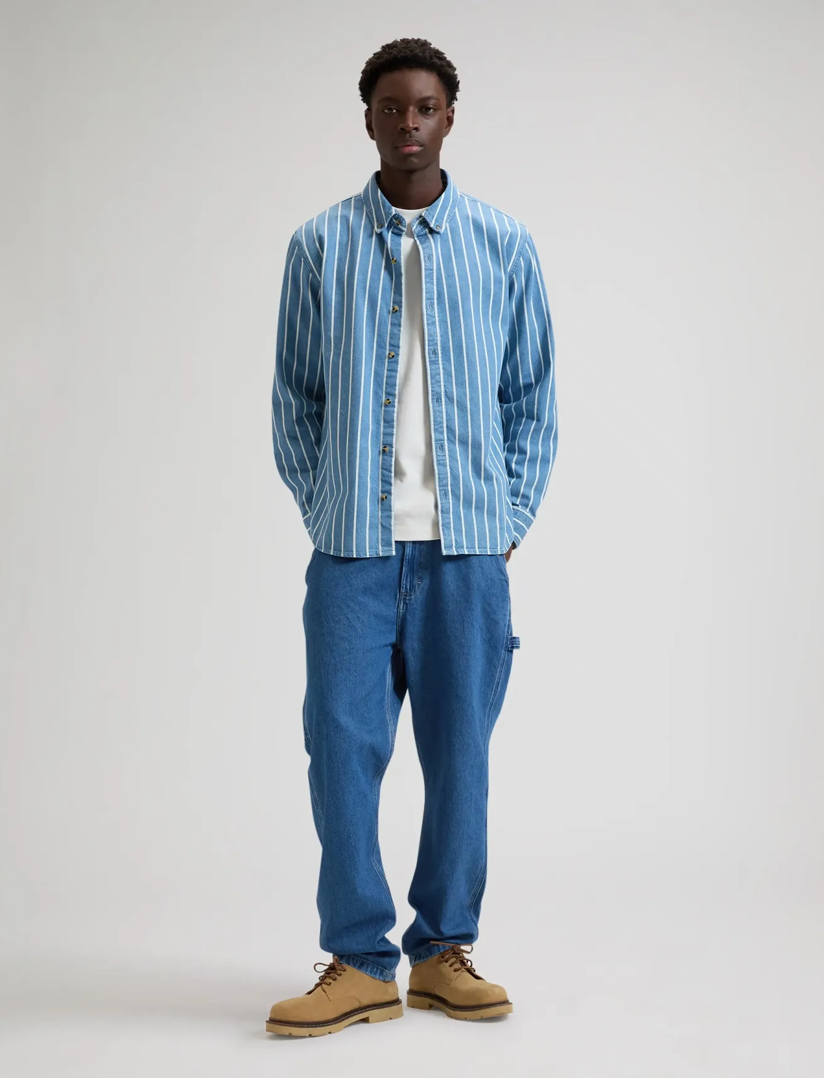 Lee Jeans - WORKWEAR BUTTON DOWN - koszule casual - denim stripe - 3