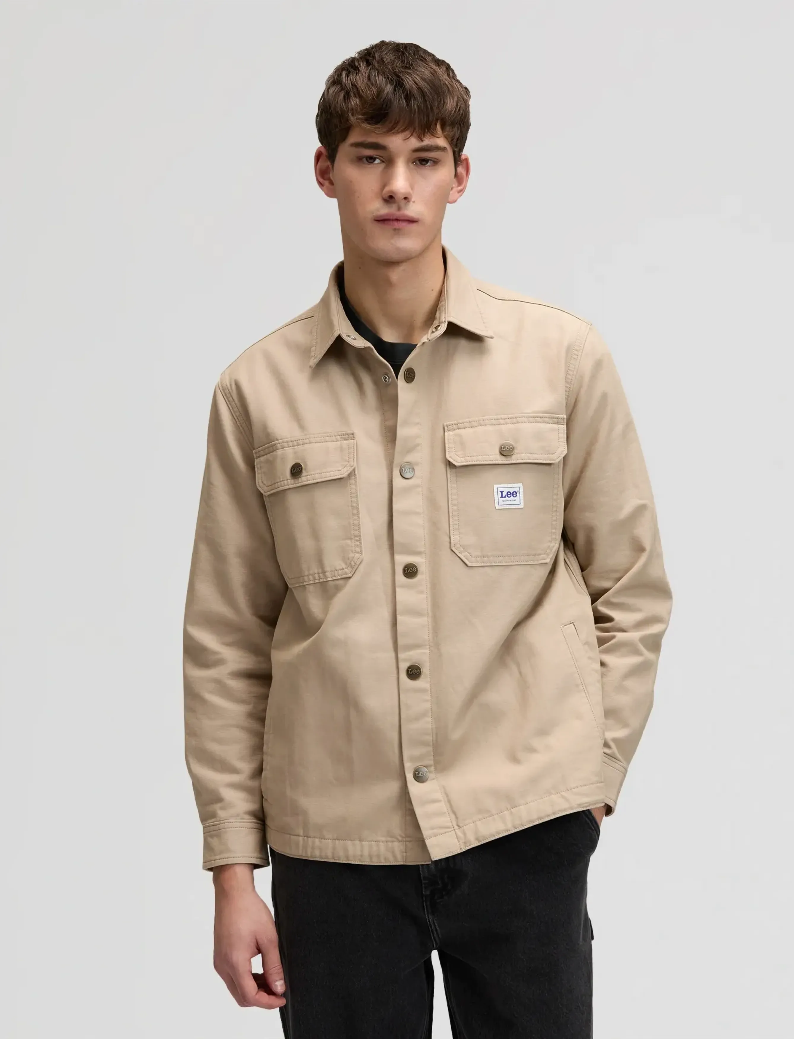Lee Jeans WORKWEAR OVERSHIRT - Jackets - PERFECT KHAKI / beige