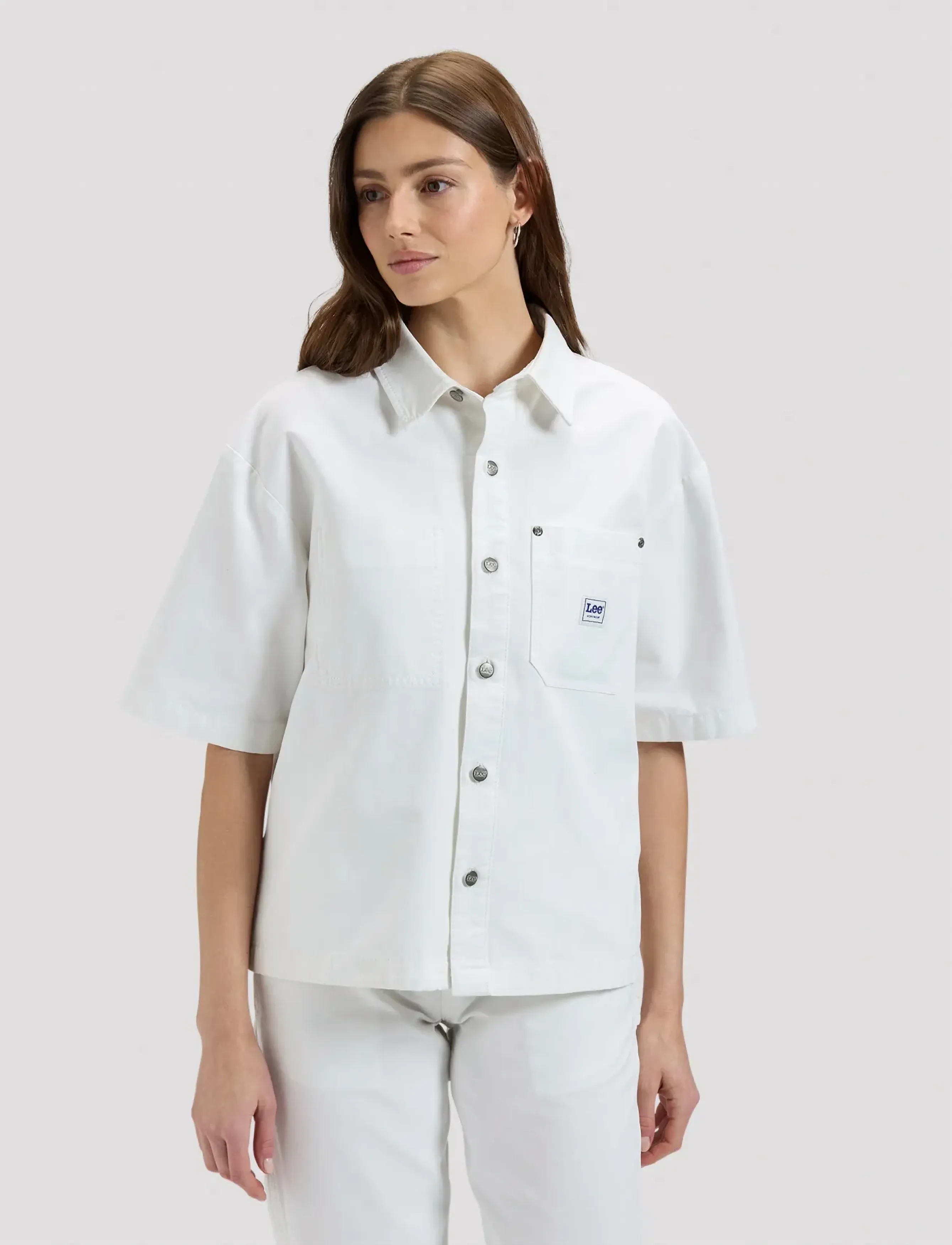 Lee Jeans SS WORKWEAR SHIRT - Kleidung - BRIGHT WHITE / cream