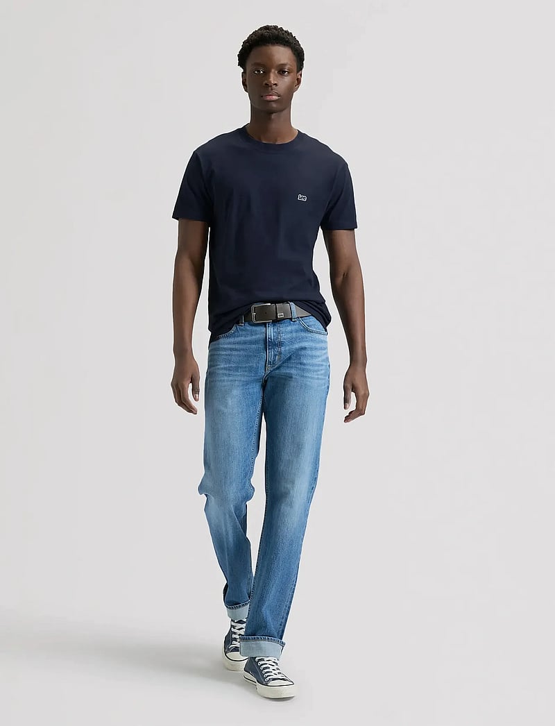 Lee Jeans - SS PATCH LOGO TEE - kortærmede t-shirts - navy - 3