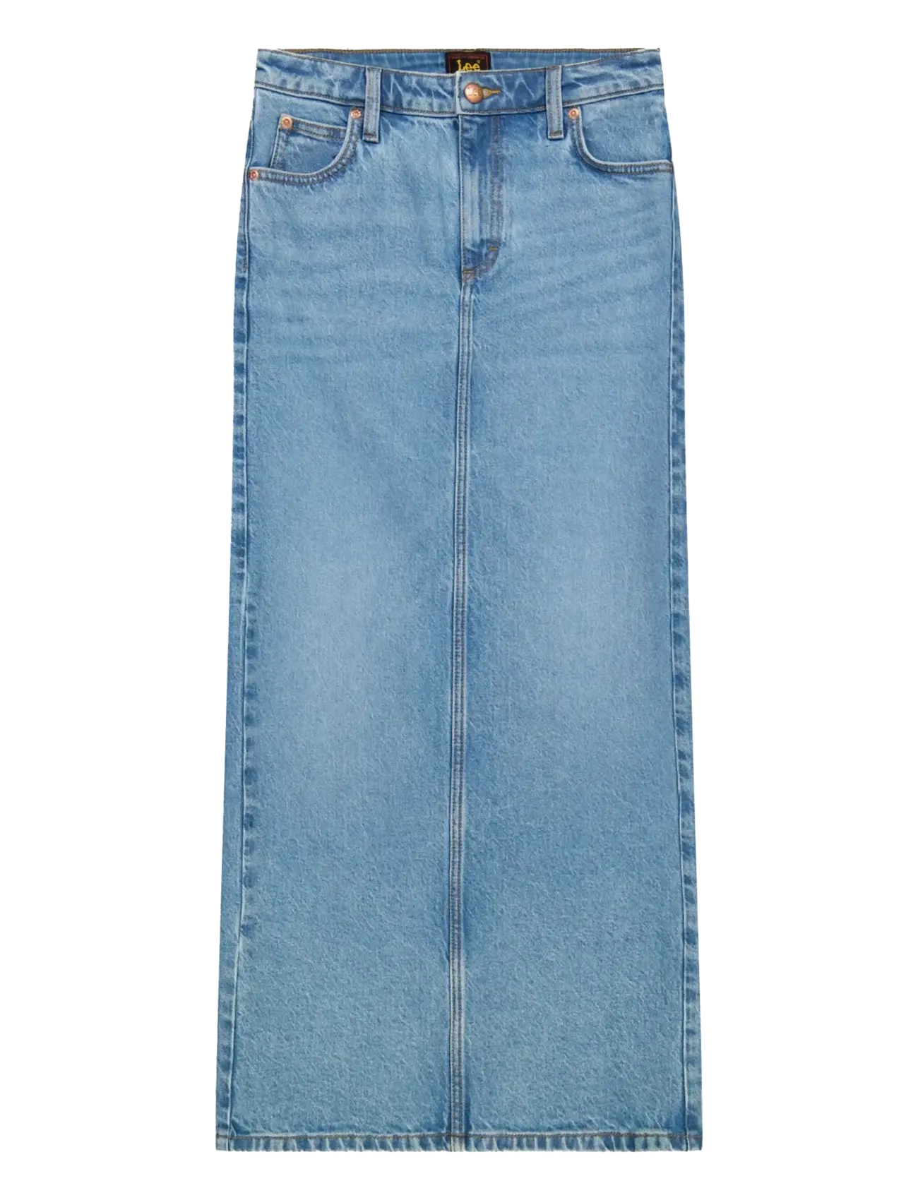 Lee Jeans BACK SLIT MAXI SKIRT - Denimnederdele - TINTED BLUE / blue