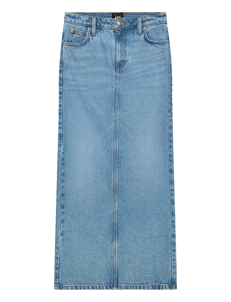 Lee Jeans - BACK SLIT MAXI SKIRT - slå-om-nederdele - tinted blue - 1