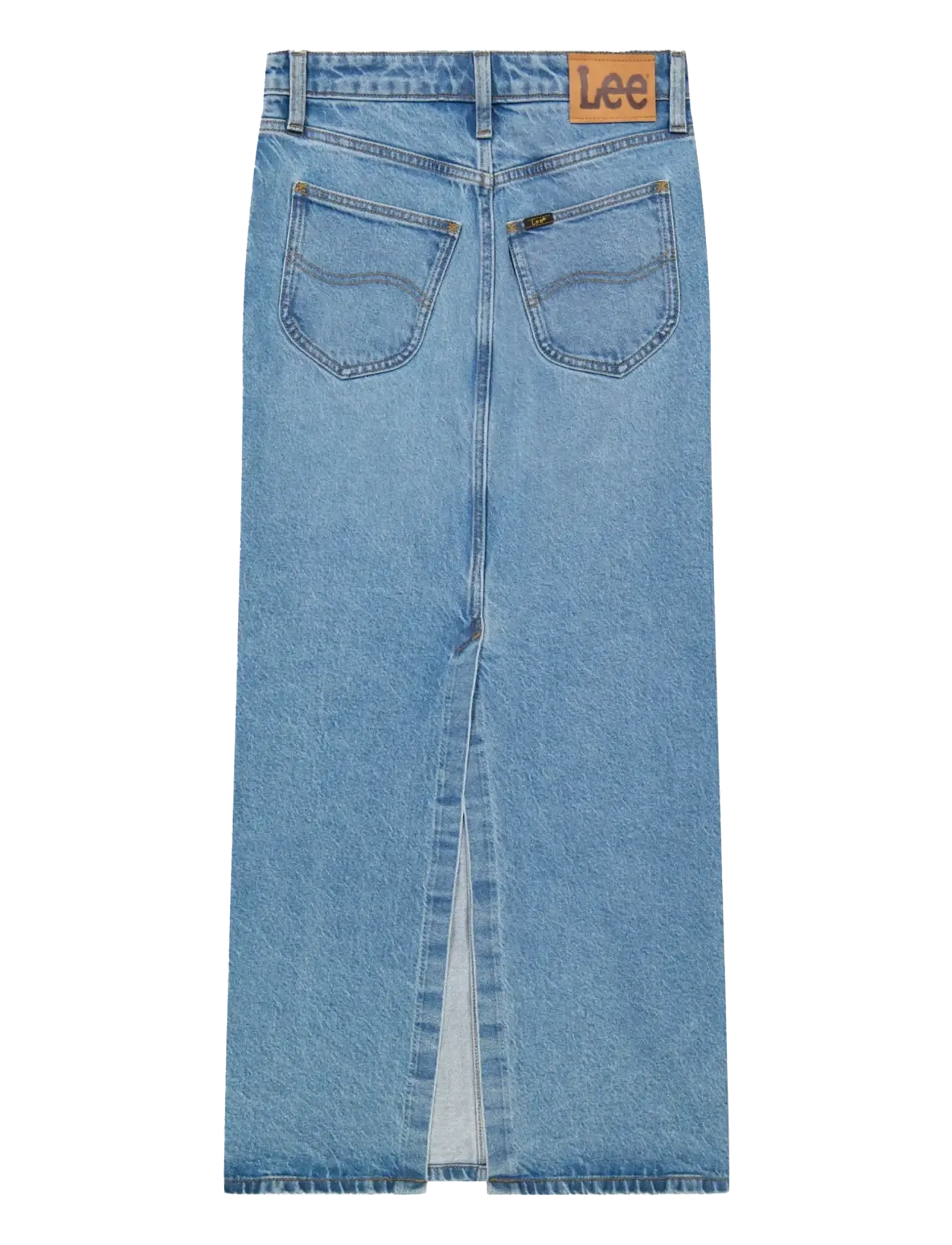 Lee Jeans - BACK SLIT MAXI SKIRT - slå-om-nederdele - tinted blue - 2