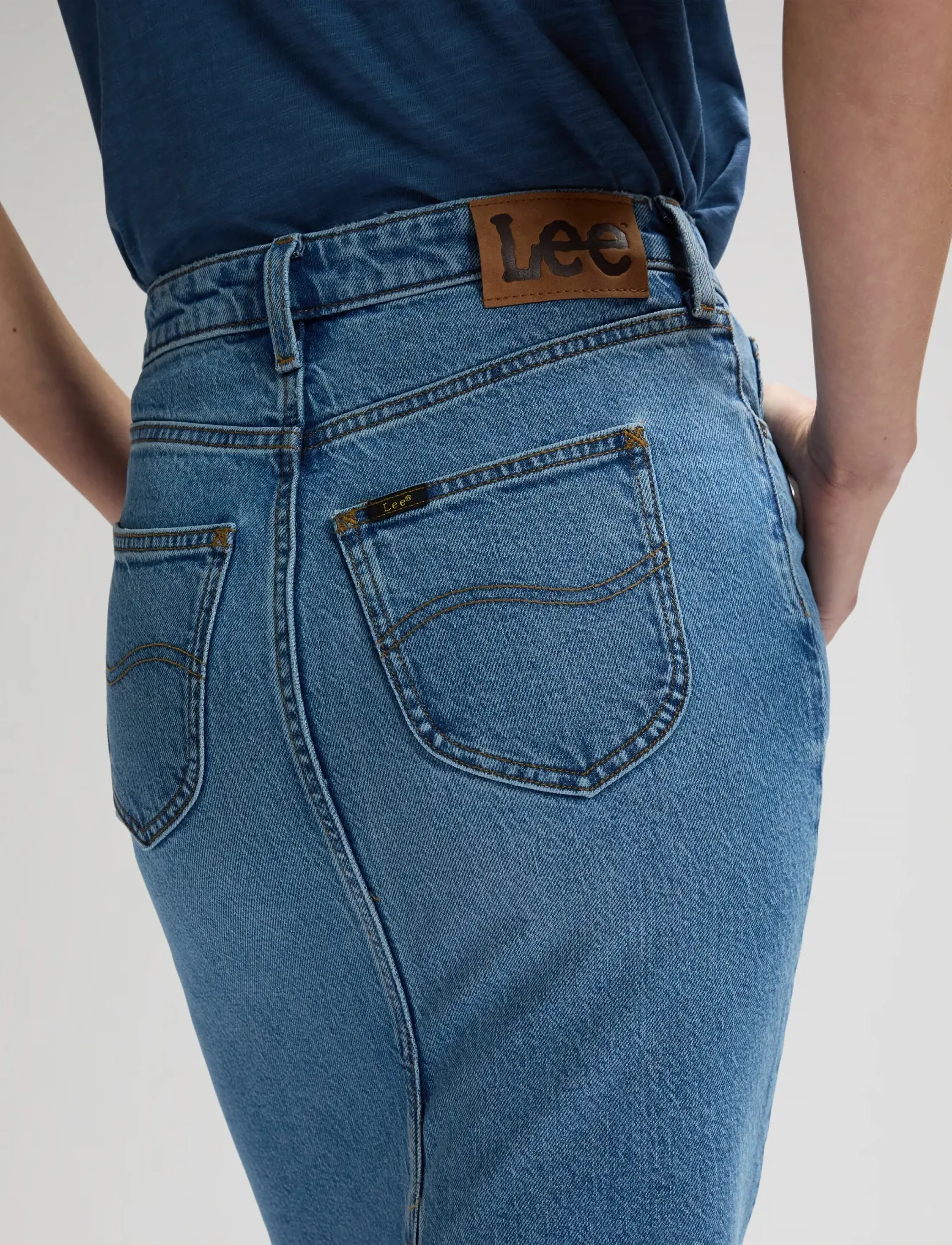 Lee Jeans Back Slit Maxi Skirt maxikjolar dam – bild 5