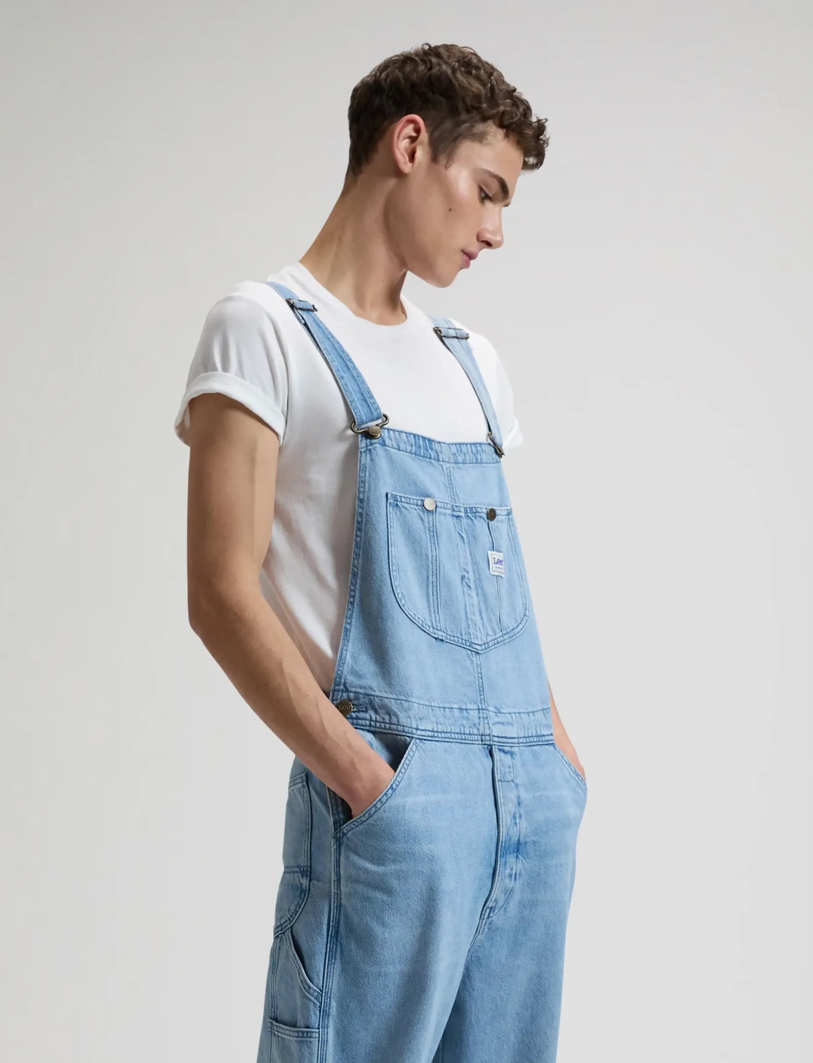 Lee Jeans WORKWEAR BIB - Teksad - JUST ME / blue
