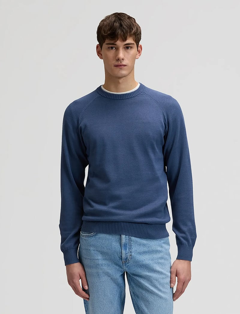 Lee Jeans - CLEAN RAGLAN SWEATER - rundhalsad - academy blue - 0