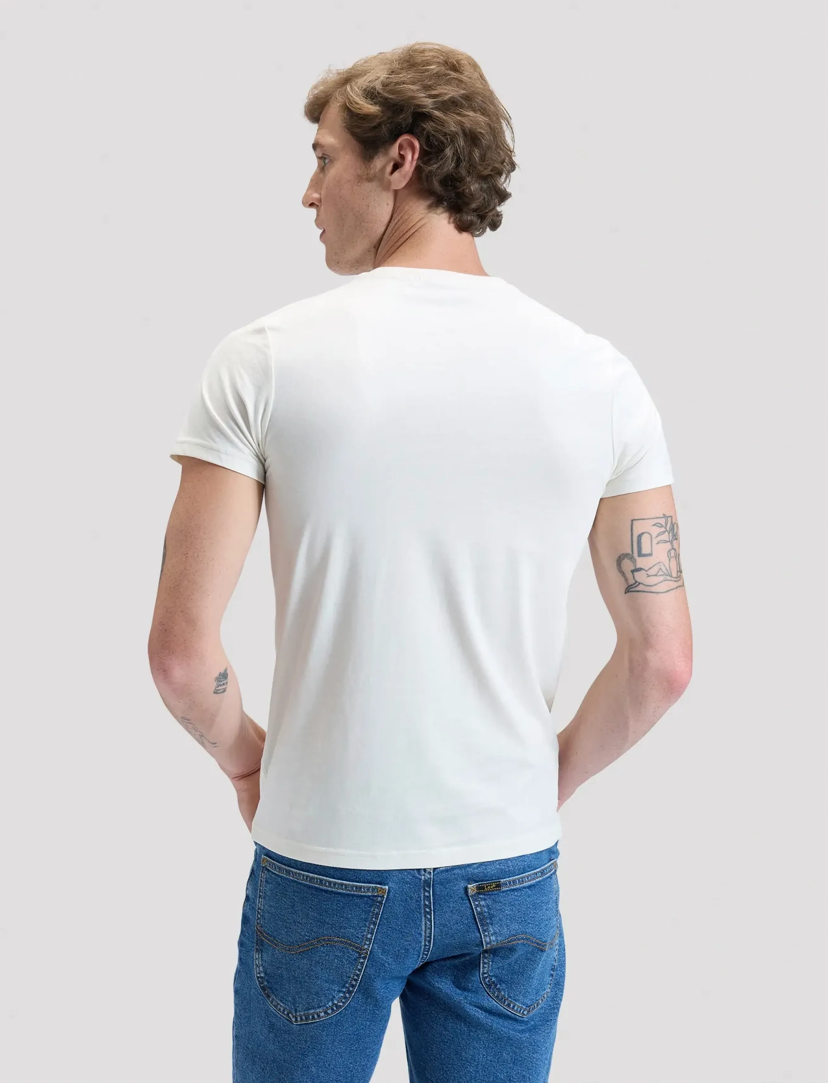 Lee Jeans - TWIN PACK CREW - laveste priser - academy blue natural - 3