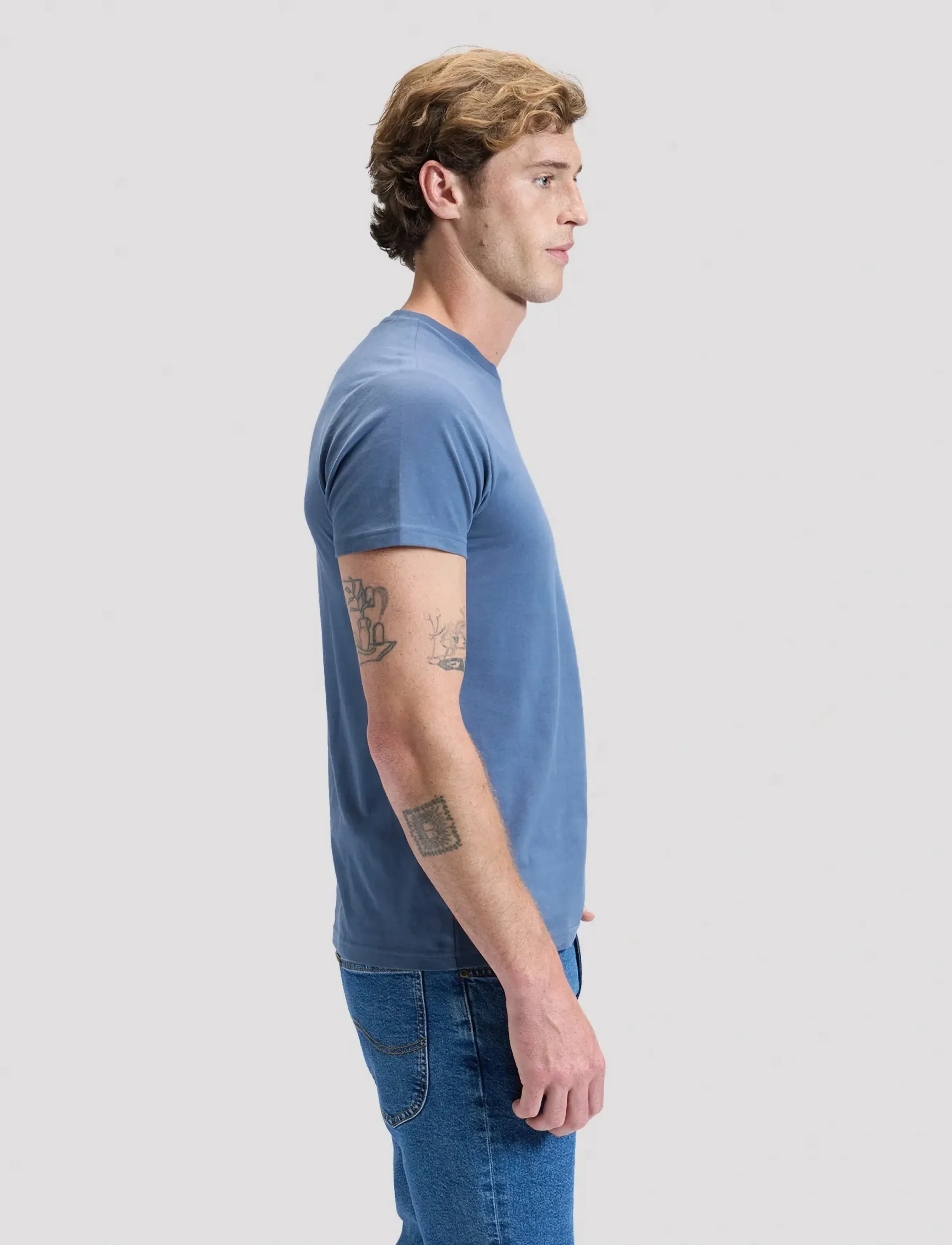 Lee Jeans - TWIN PACK CREW - laveste priser - academy blue natural - 5
