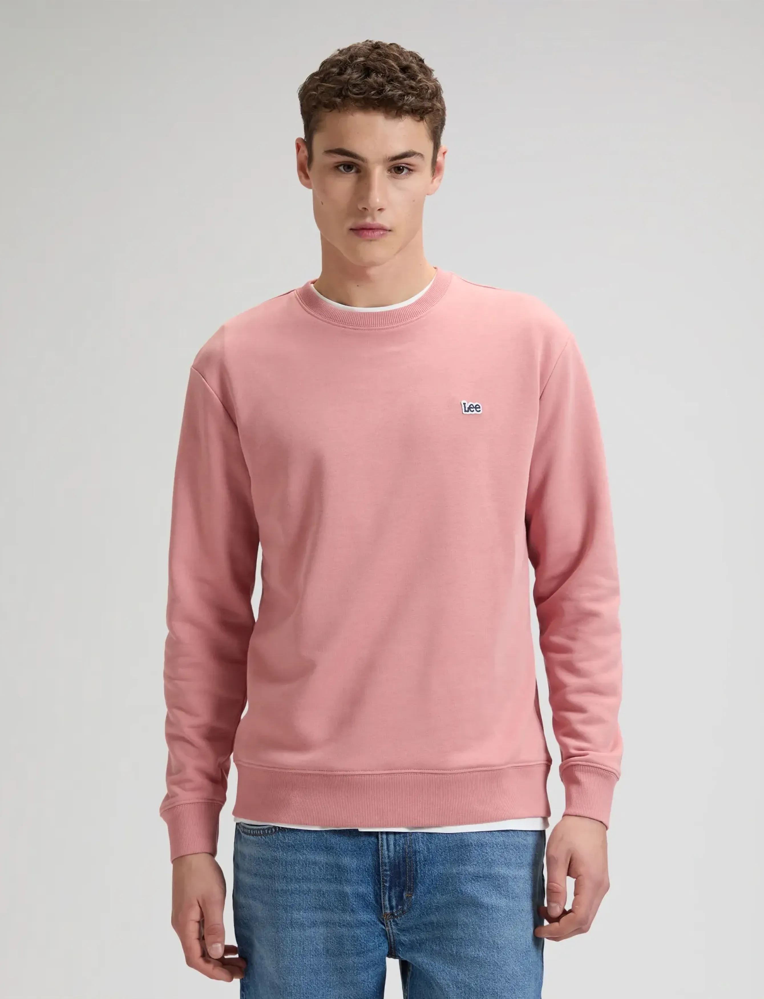 Lee Jeans PATCH CREW SWS - Sweatshirts - MALLORY / pink/rose