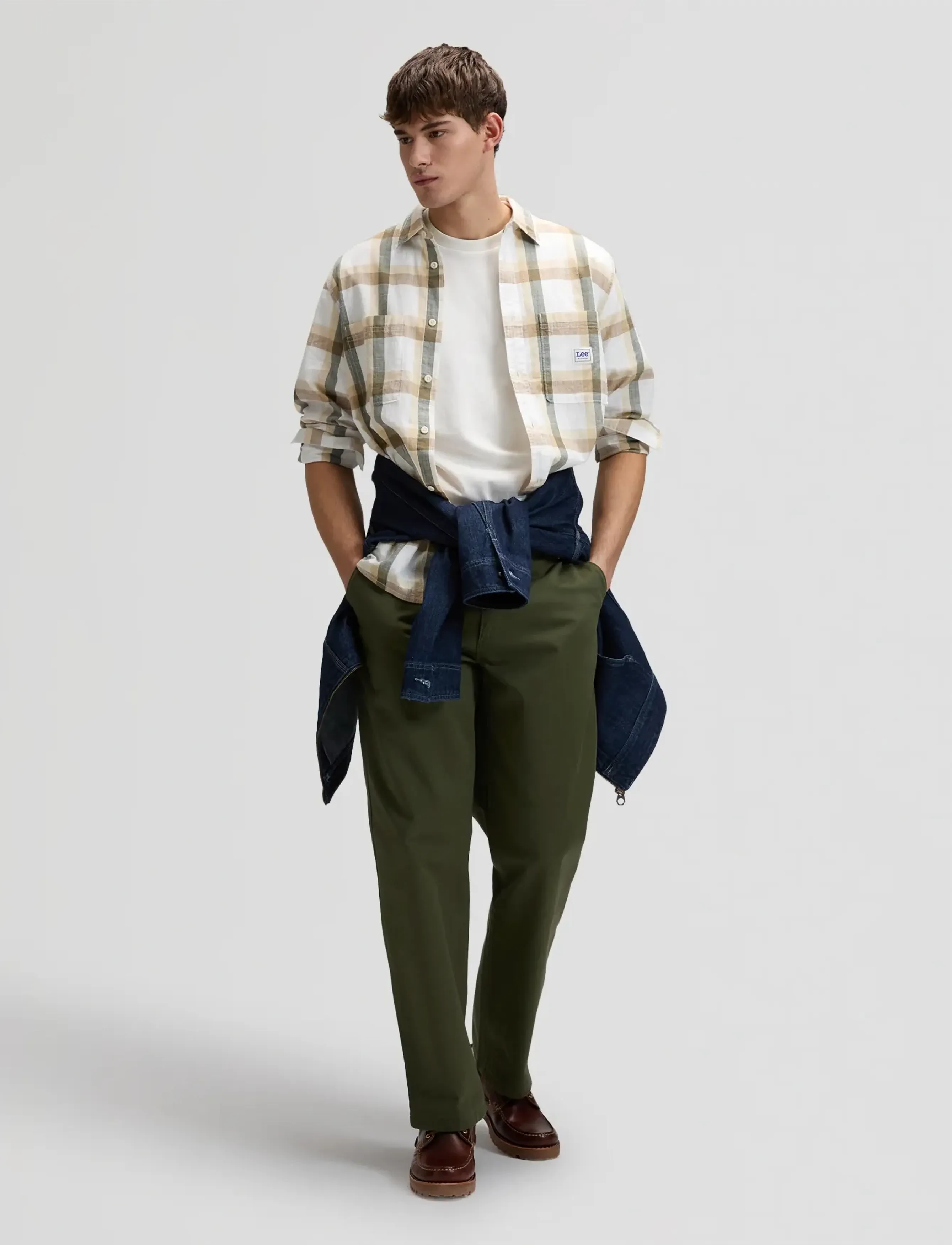 Lee Jeans - WORKWEAR SHIRT 2.0 - kortærmede skjorter - oak moss plaid - 3